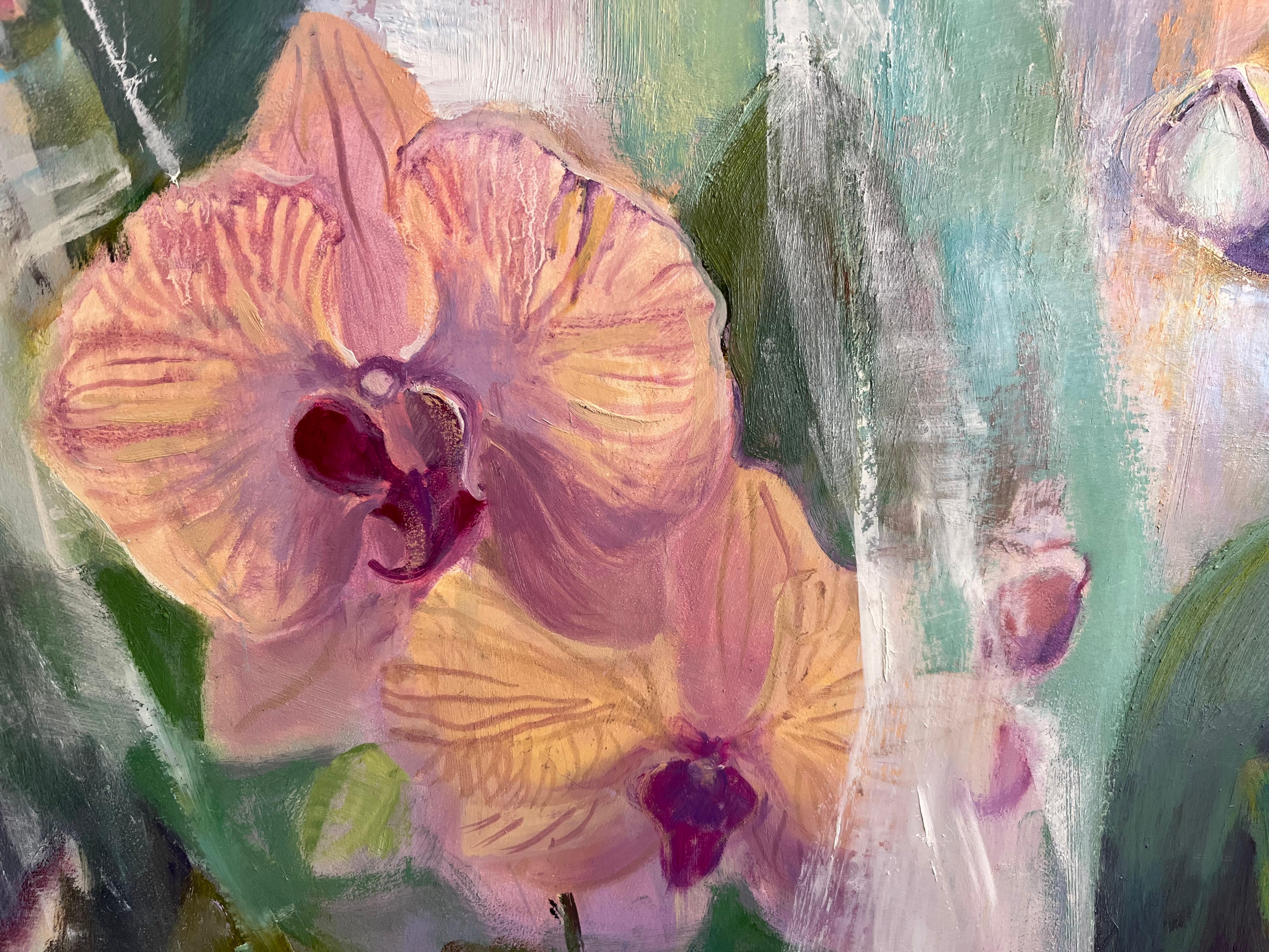 Orchids on Parade - Painting by Carole Garland