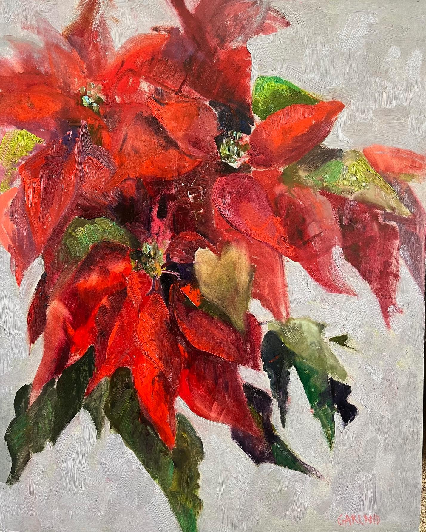 Still-Life Painting Carole Garland - Poinsettia