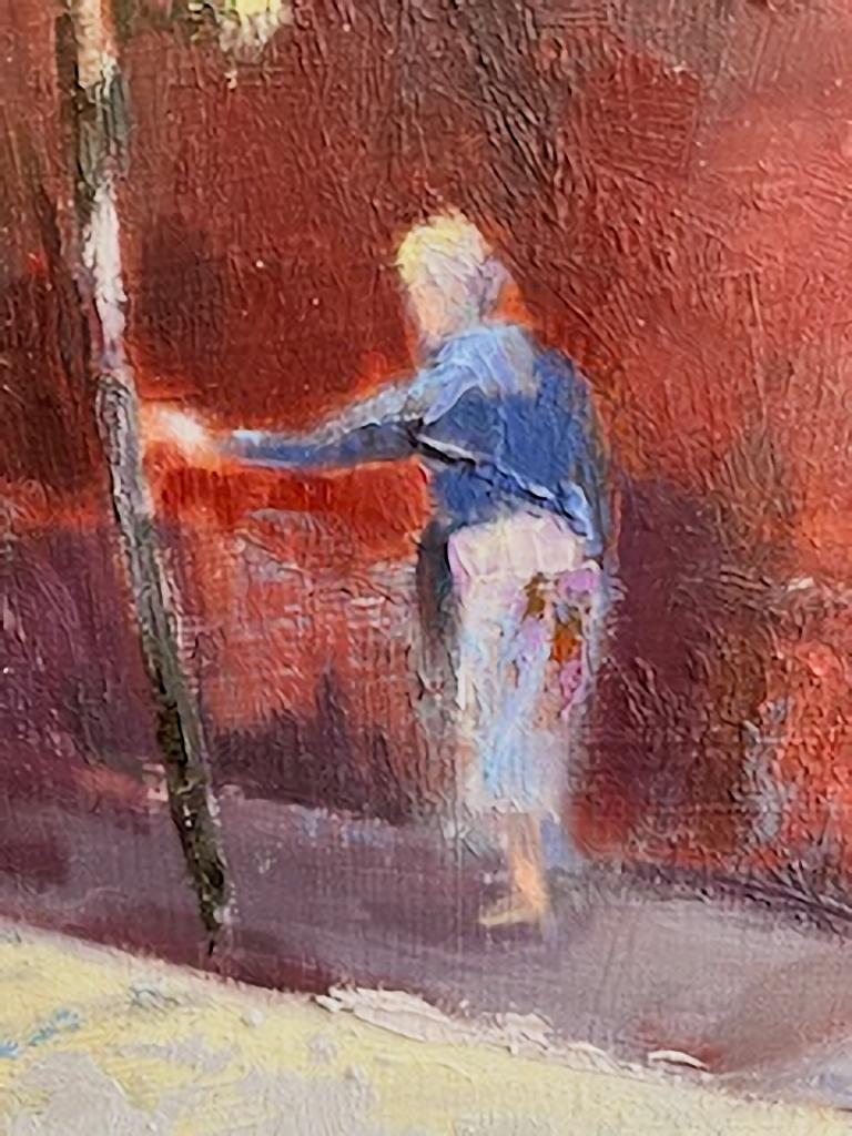 Le mur orange de San Miguel #2 - Painting de Carole Garland