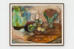 Nature morte (vase marocain et cruche verte)