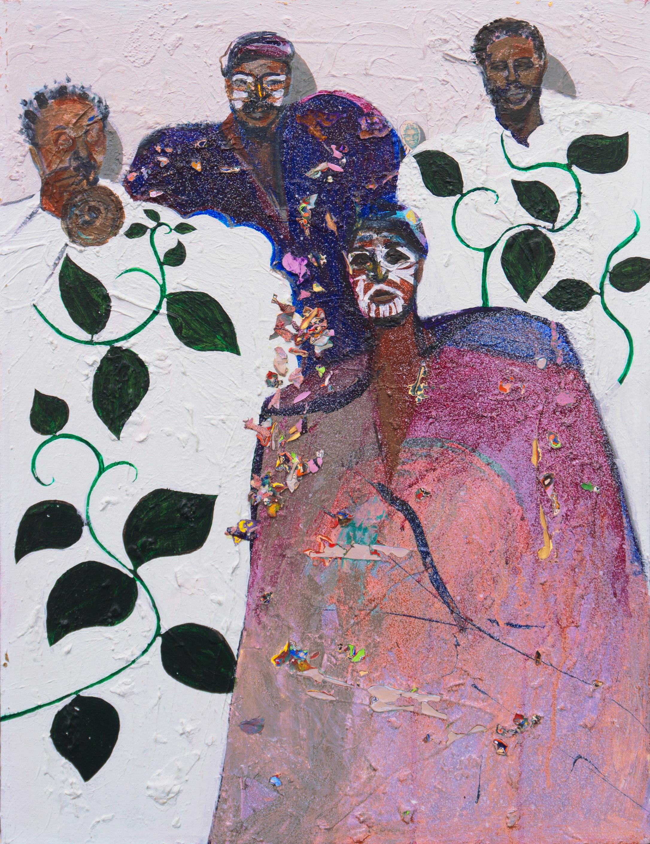Carole Hand Figurative Painting – „Jazz Figures“, Künstlerin der San Francisco Bay Area, Postimpressionistin