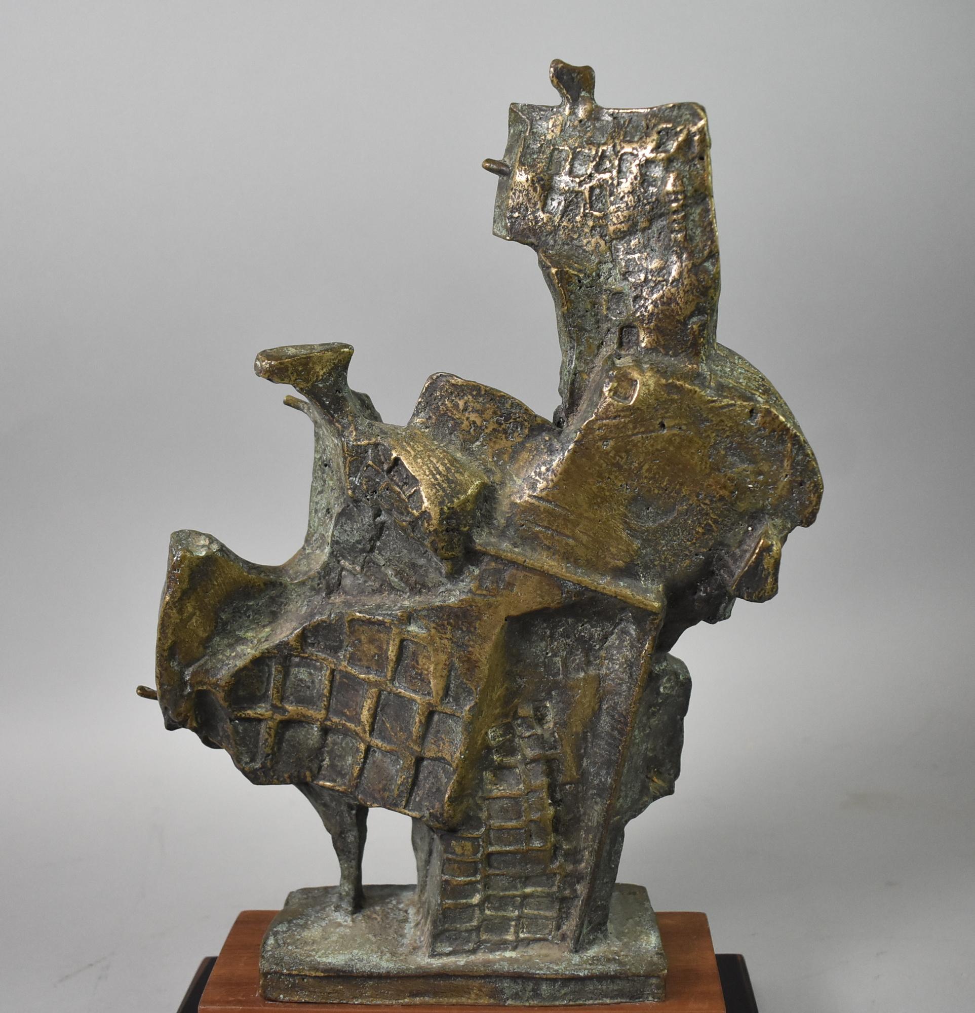 Signed nice patina. Carole Harrison (10/30/33 - 4/4/22) - Born in Illinois, Carole studied at Cranbrook Academy of Arts in 1955/56, Bloomfield Hills, MI, obtaining her Masters, she was awarded a Fulbright Scholarship to study sculpture at Central
