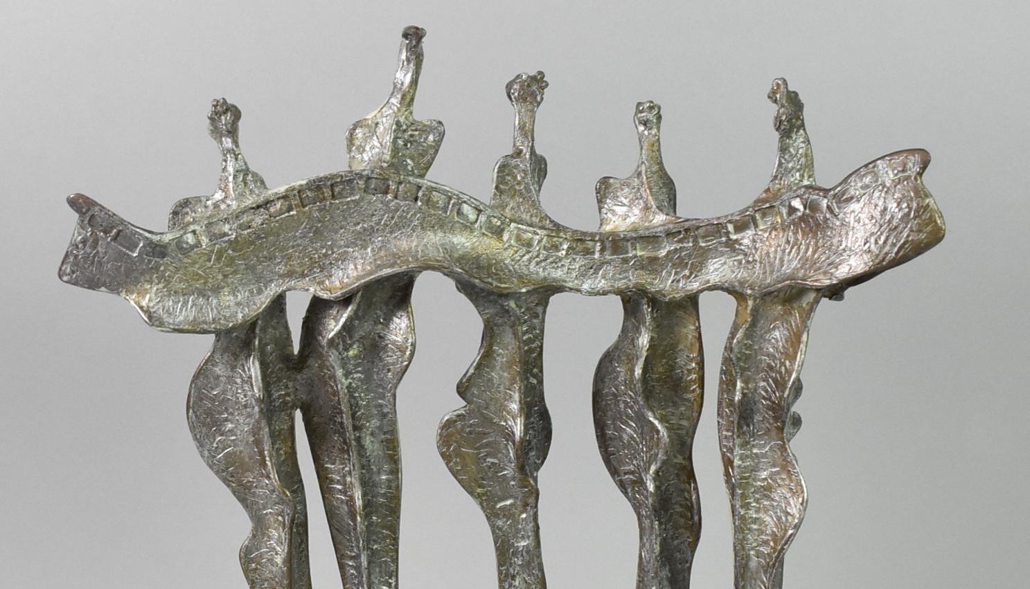 Américain Sculpture abstraite Carole Harrison en bronze coulé en vente