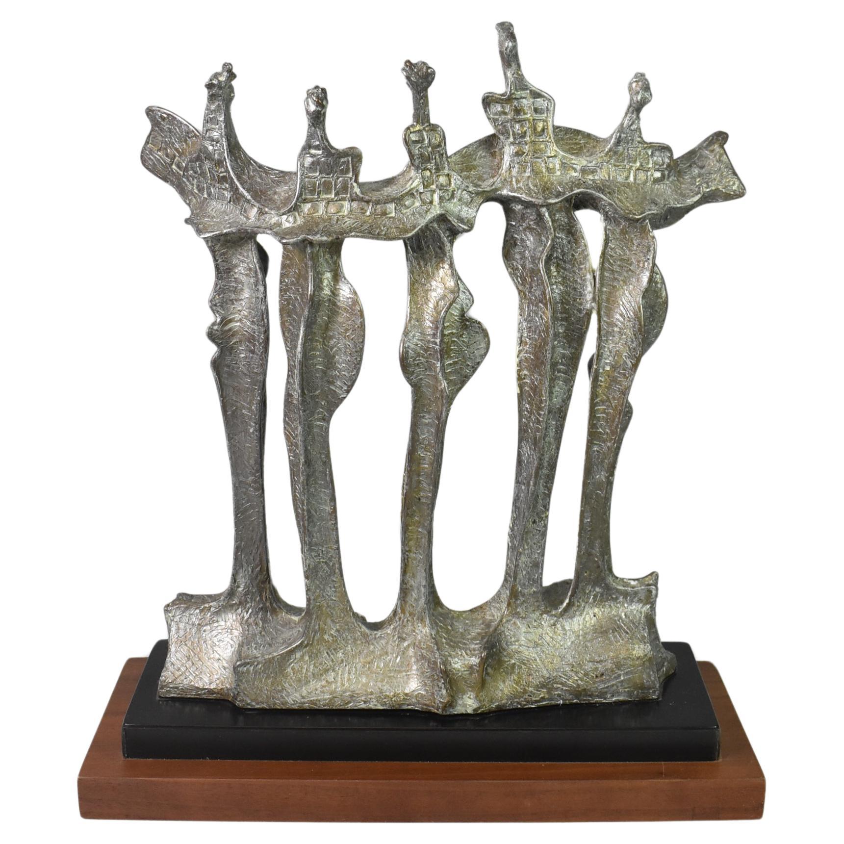 Carole Harrison Cast Bronze Abstract Sculpture