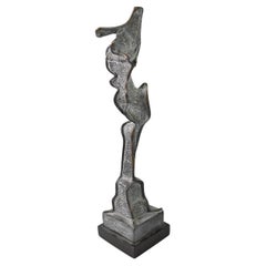 Vintage Carole Harrison Cast Bronze Abstract Sculpture