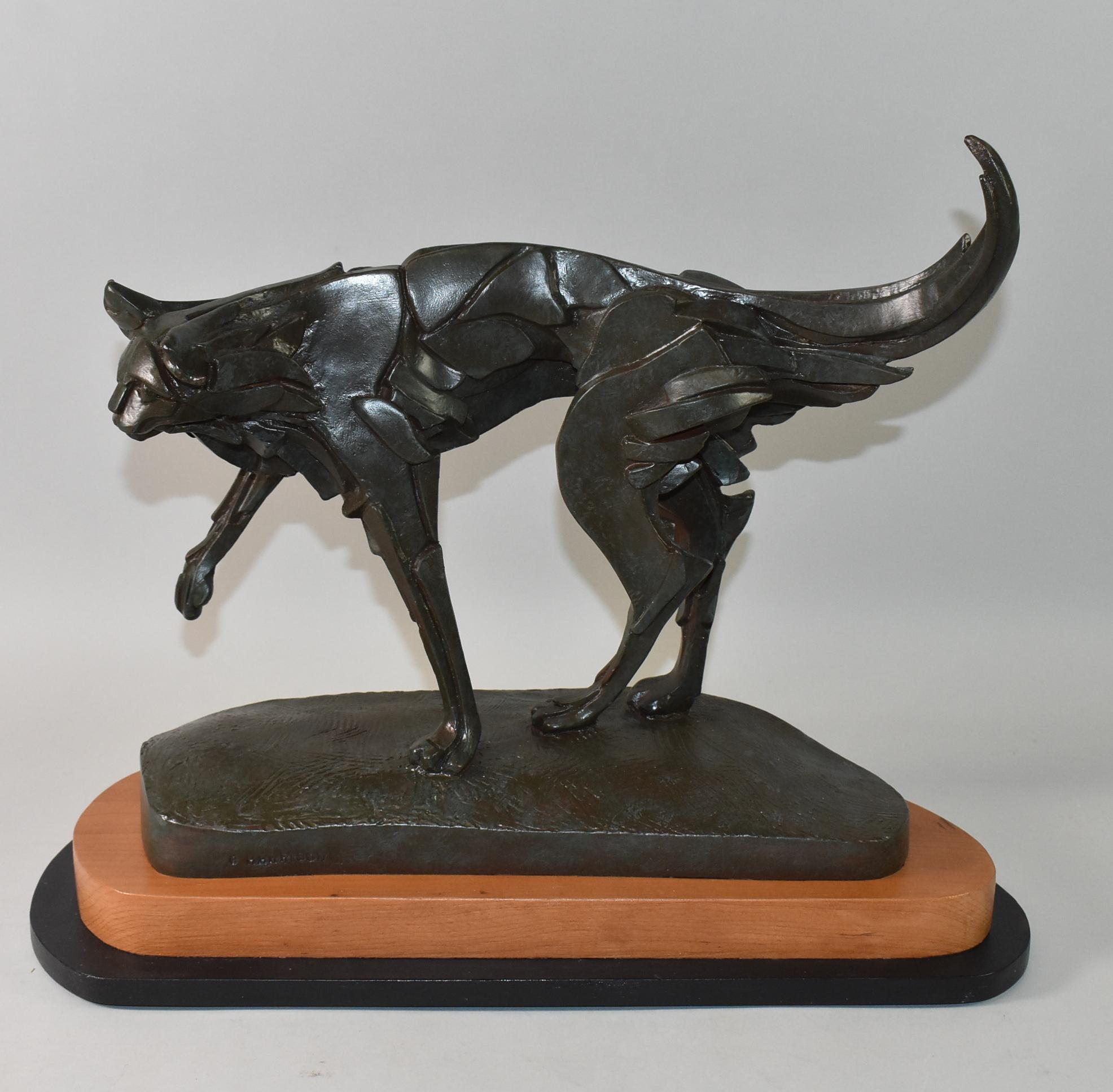 Escultura de gato de bronce fundido de Carole Harrison Estadounidense en venta