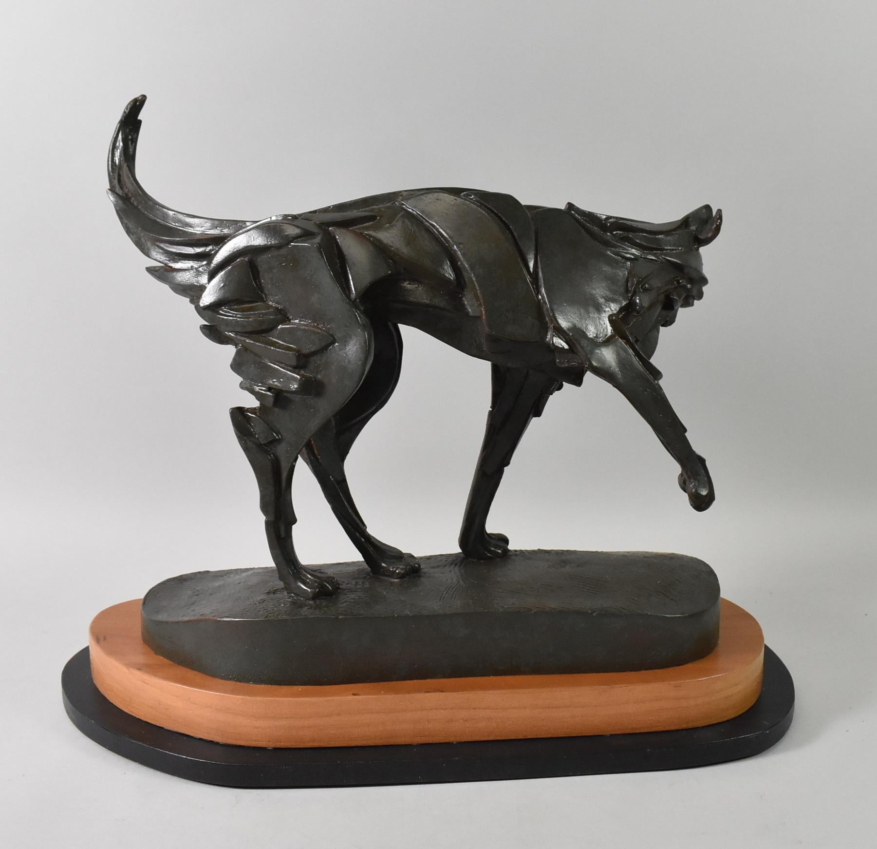 Escultura de gato de bronce fundido de Carole Harrison en Excelente estado para la venta en Toledo, OH