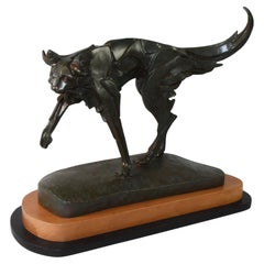 Carole Harrison Cast Bronze Cat Sculpture