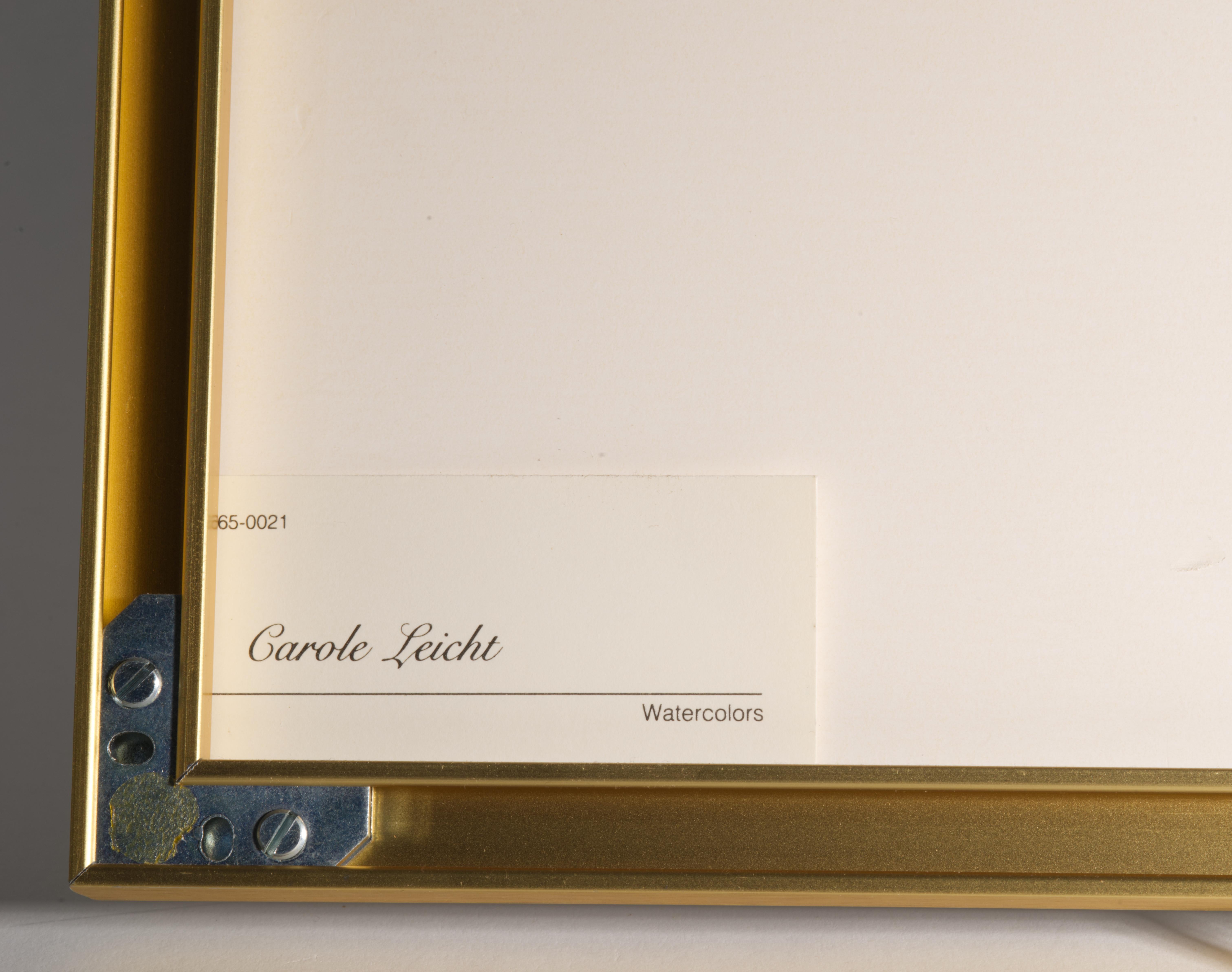 Carole Leicht Framed Watercolor Landscape im Zustand „Gut“ im Angebot in Clifton Springs, NY