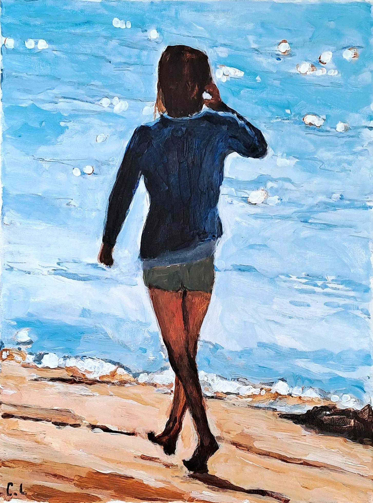 Art contemporain français de Carole Leprince - Je Marche 3