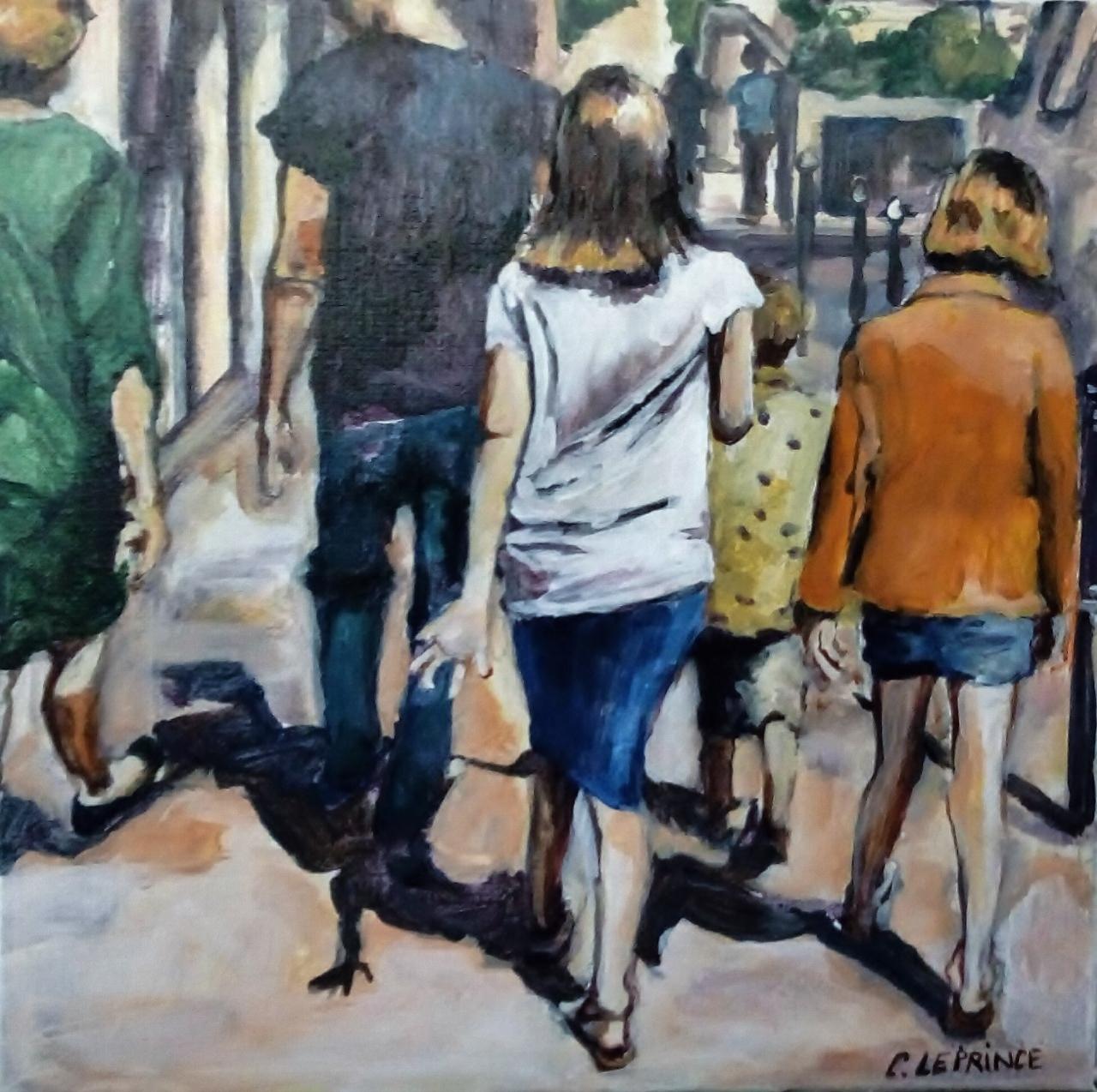 Acrylic on canvas

Carole Leprince is a French artist born in 1966 who lives & works in Houilles, France. Over the years, her personal photos have been the inspiration for painting. She paints both those close to her and strangers in moving settings