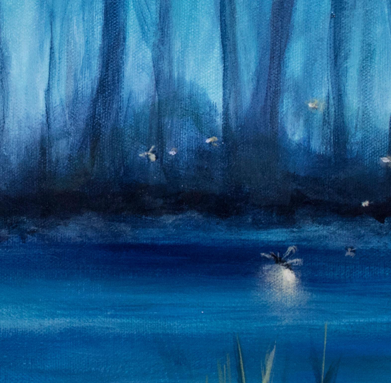 Blue Marsh I Carole Moore, Acrylic painting on stretched canvas 3