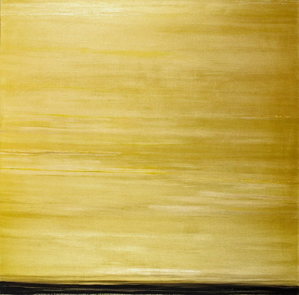 Carole Pierce Abstract Painting - Gold Light Sky