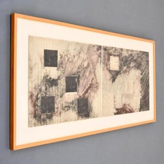 Vintage Carole Seborovski Large Abstract Diptych Monoprint Monotype Garner Tullis Studio