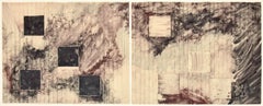 Carole Seborovski Large Abstract Diptych Monoprint Monotype Garner Tullis Studio
