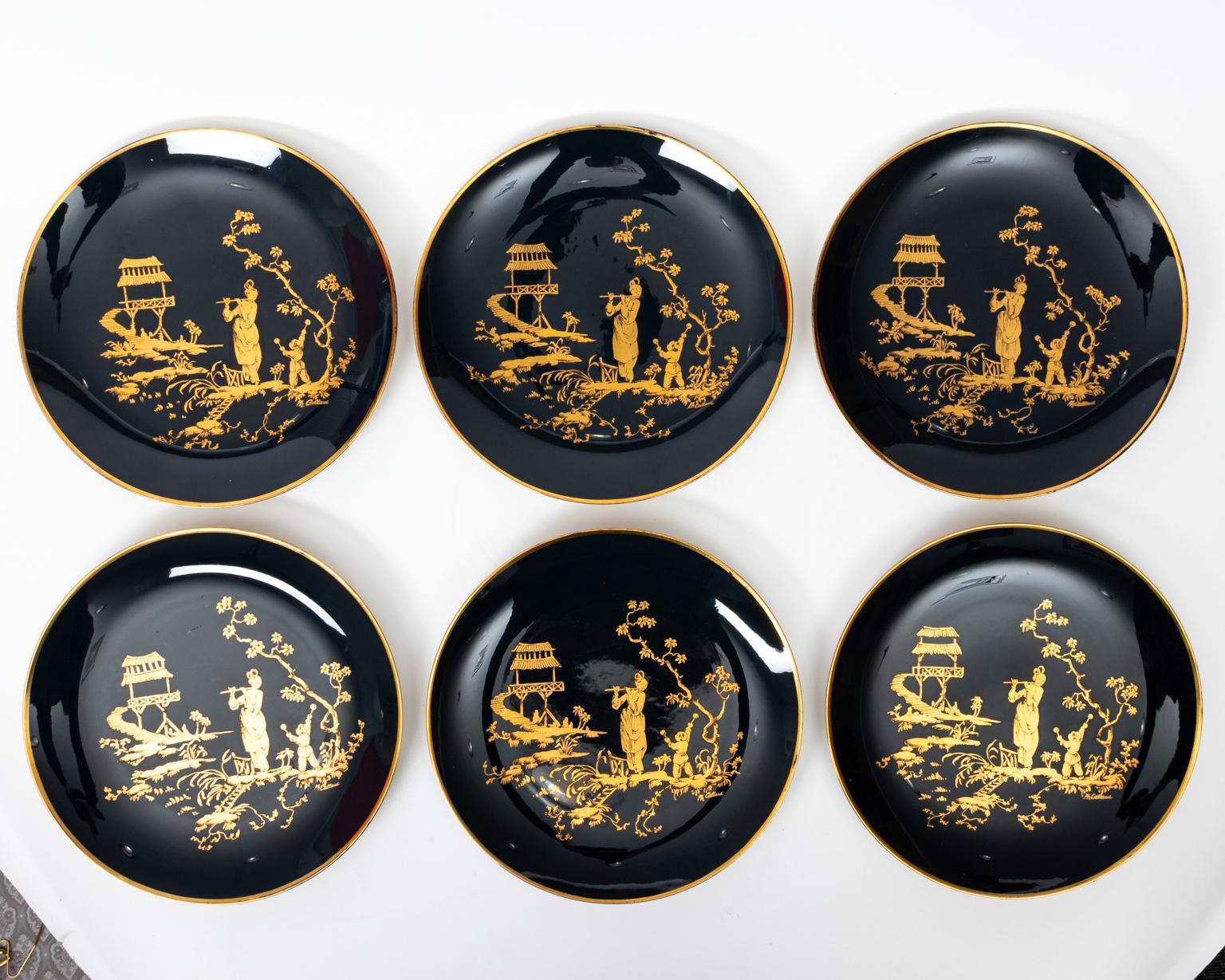 Carole Stupell Chinoiserie Porcelain Plates For Sale 1