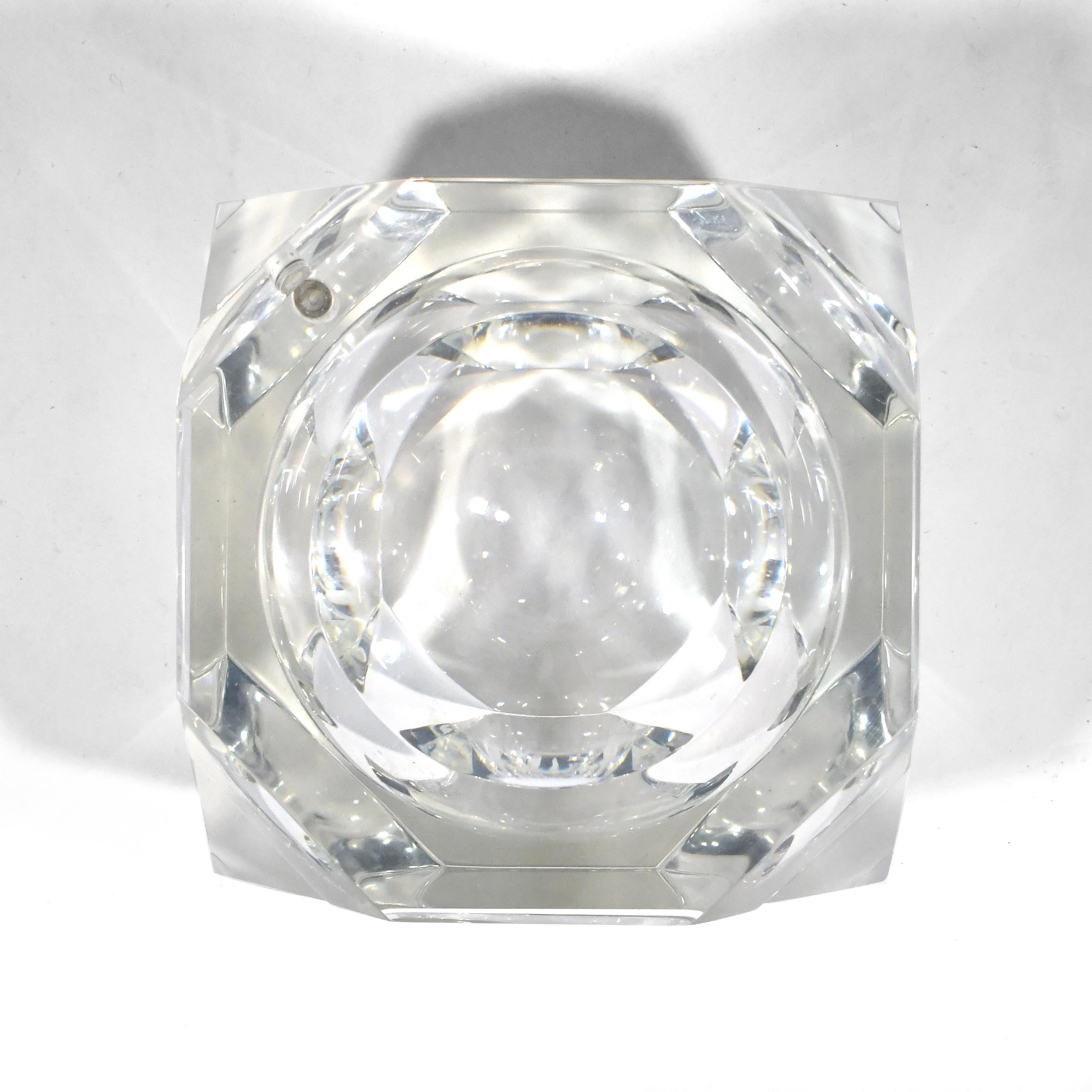 American Carole Stupell Faceted Lucite Ice Bucket For Sale