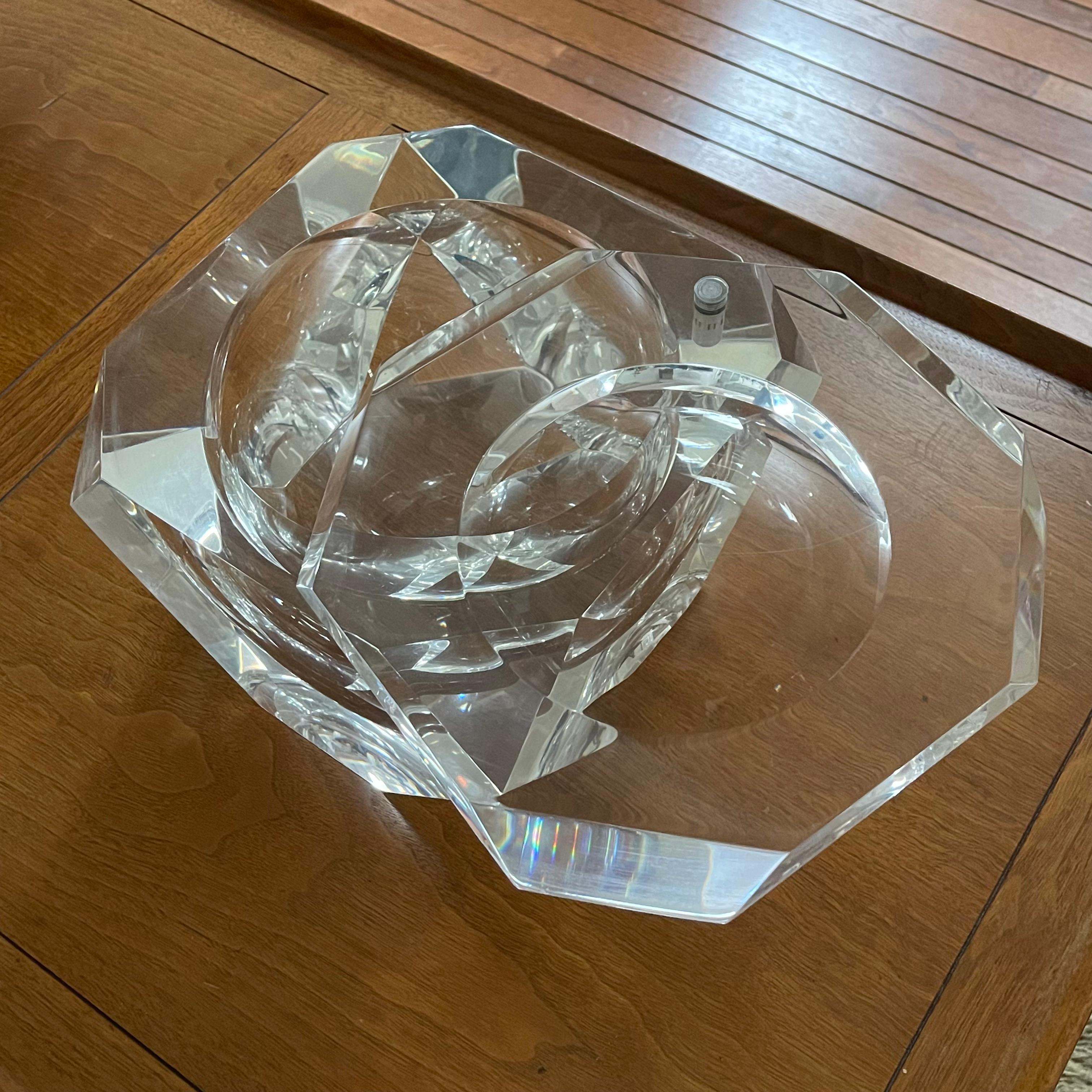 Carole Stupell Faceted Lucite Ice Bucket For Sale 3