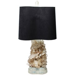 Carole Stupell Hollywood Regency Quartz Crystal Cluster Table Lamp