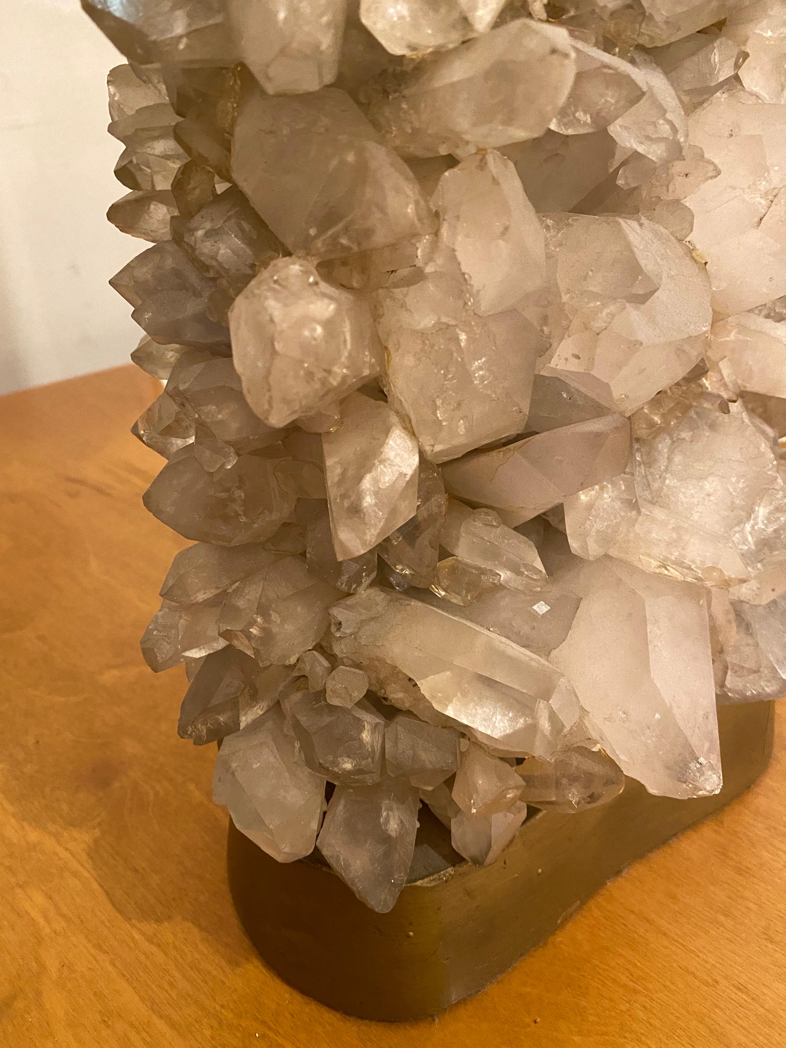 Mid-20th Century Carole Stupell Quartz Crystal Cluster Table Lamp