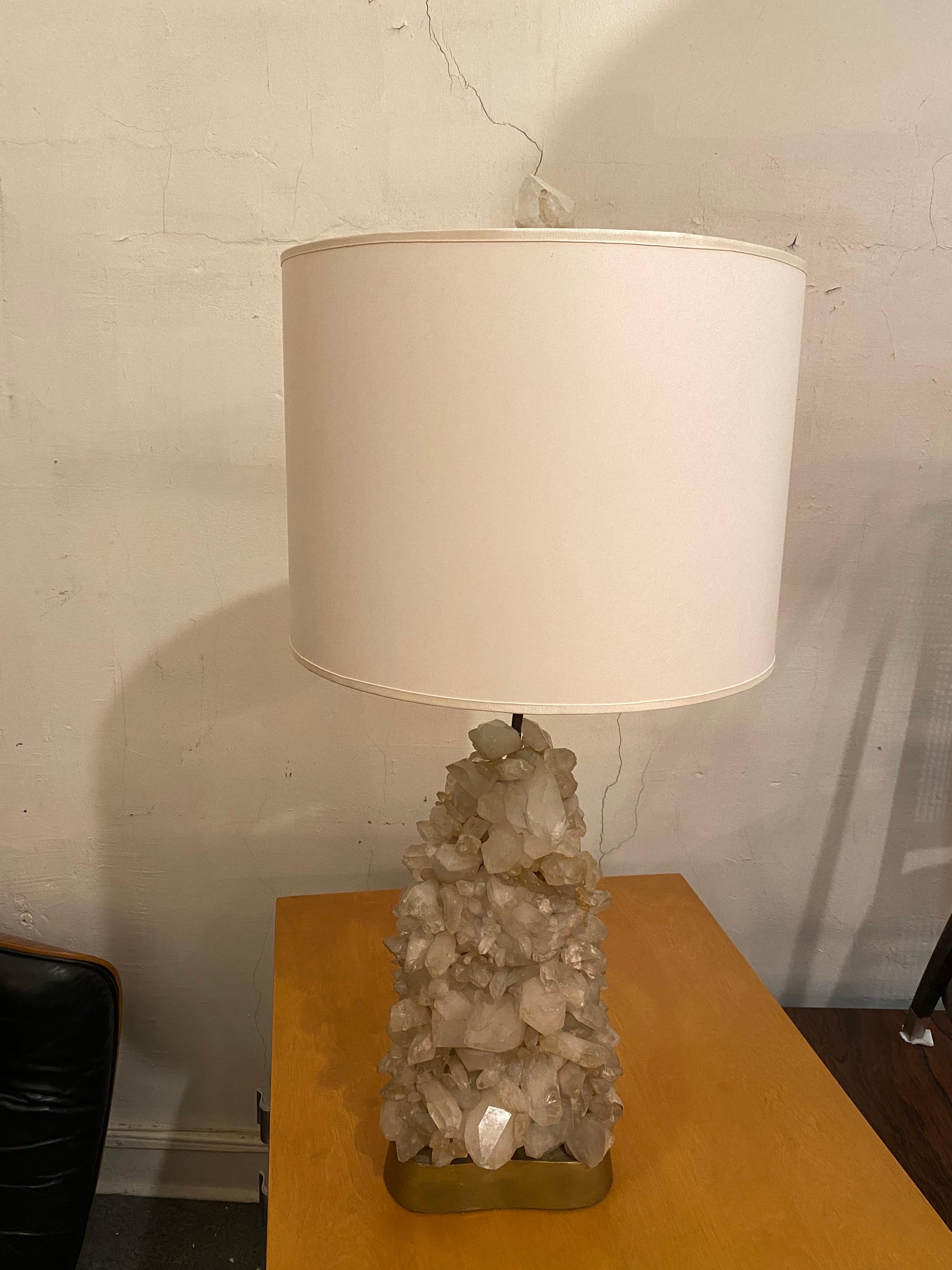 Rock Crystal Carole Stupell Quartz Crystal Cluster Table Lamp