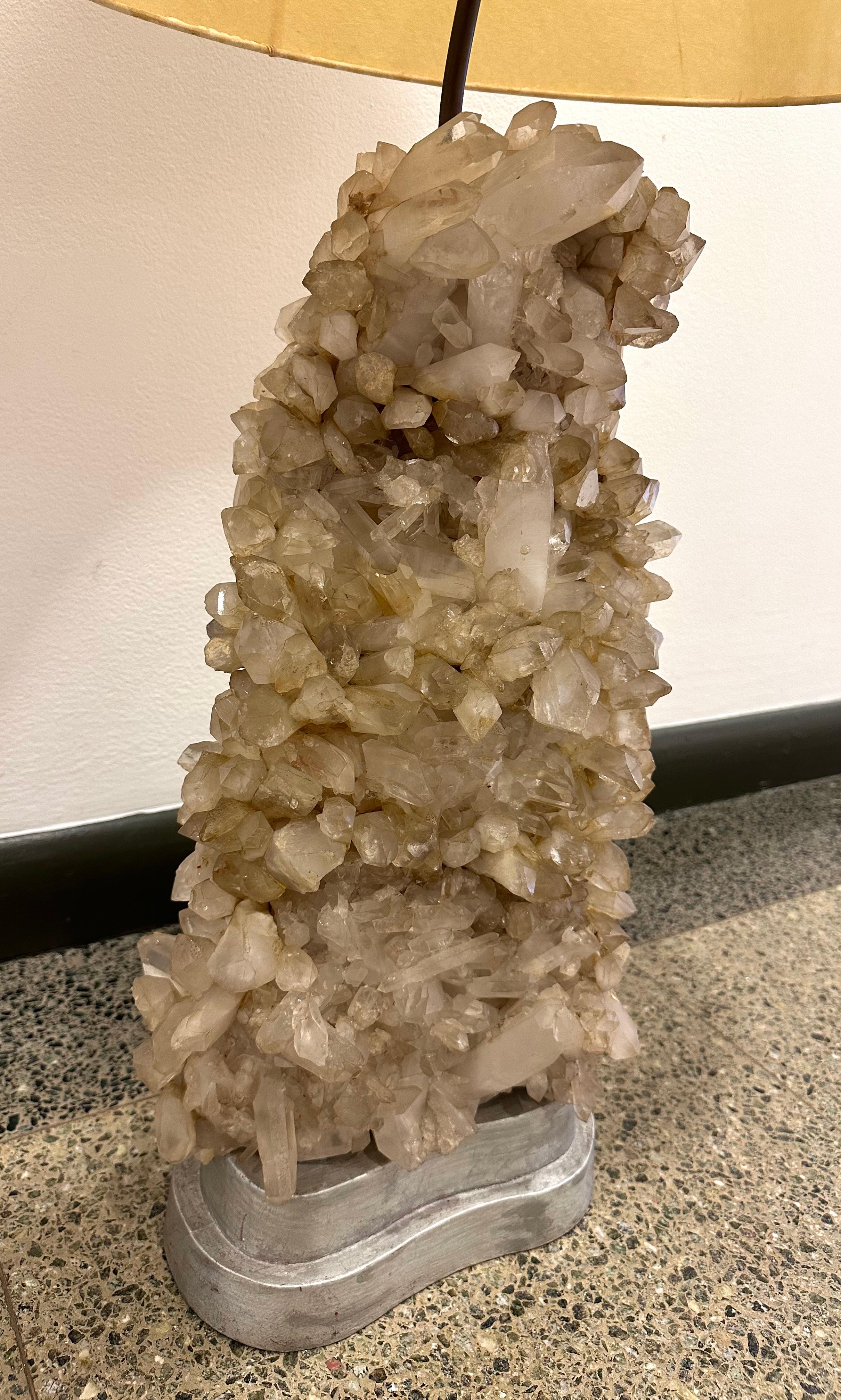 Carole Stupell Quartz Crystal Specimen Table Lamp In Good Condition For Sale In Brooklyn, NY