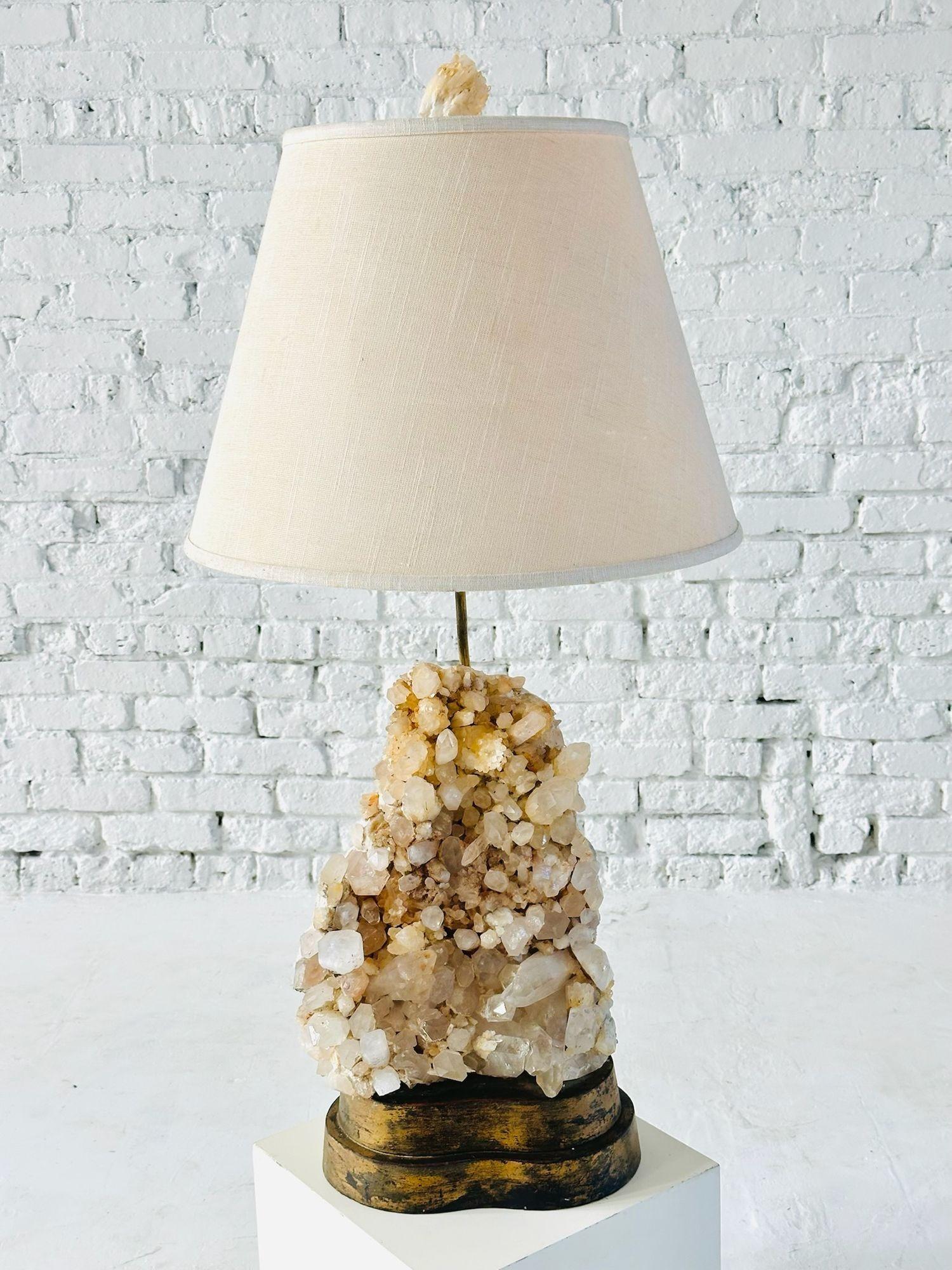 Mid-Century moderno Lampada da tavolo in cristallo di quarzo Carole Stupell, 1950 in vendita