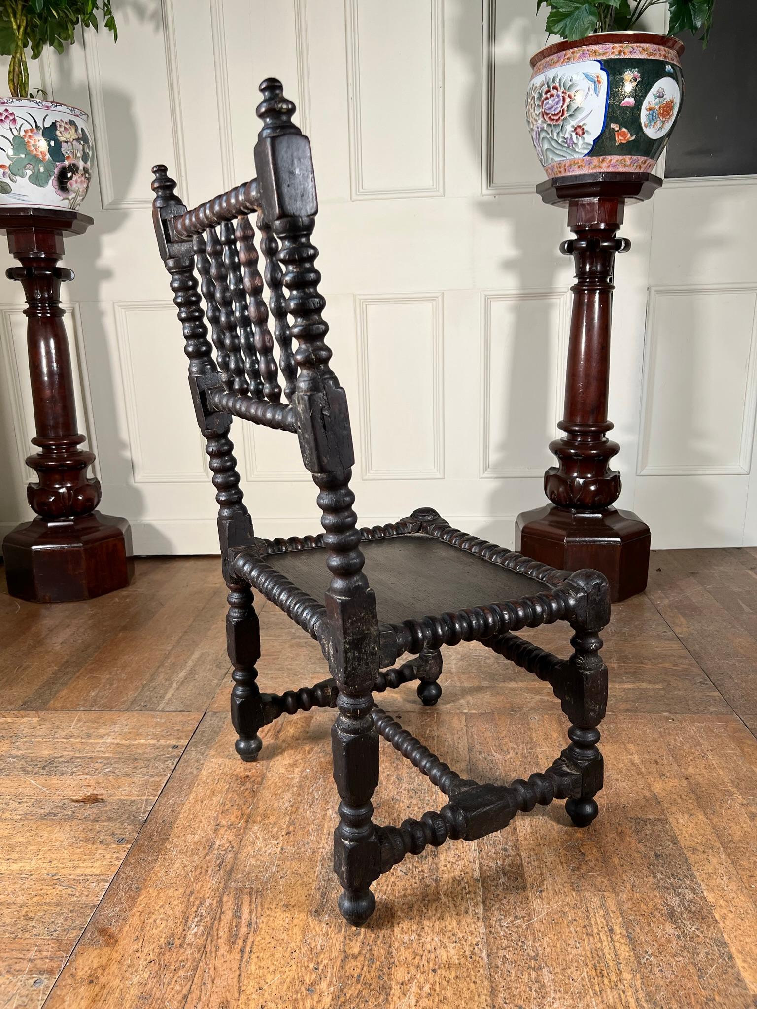 Walnut Carolean Bobbin Chair For Sale