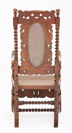 Carolean Oak Dining Chair Farmhouse Rustic Antiques