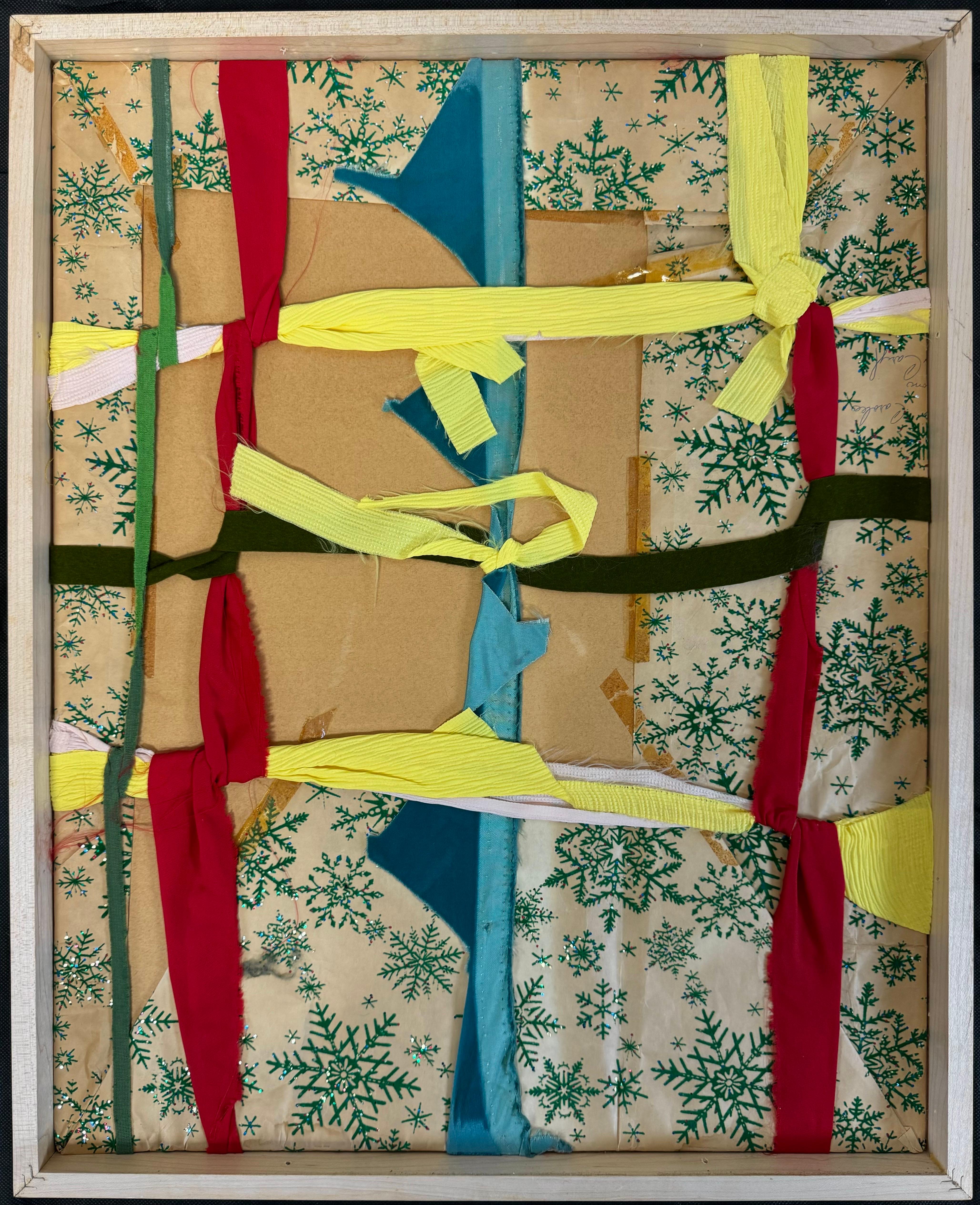 “Untitled, 1966” Feminist Mixed Media Collage Ribbons Wrapping Paper Film For Sale 3