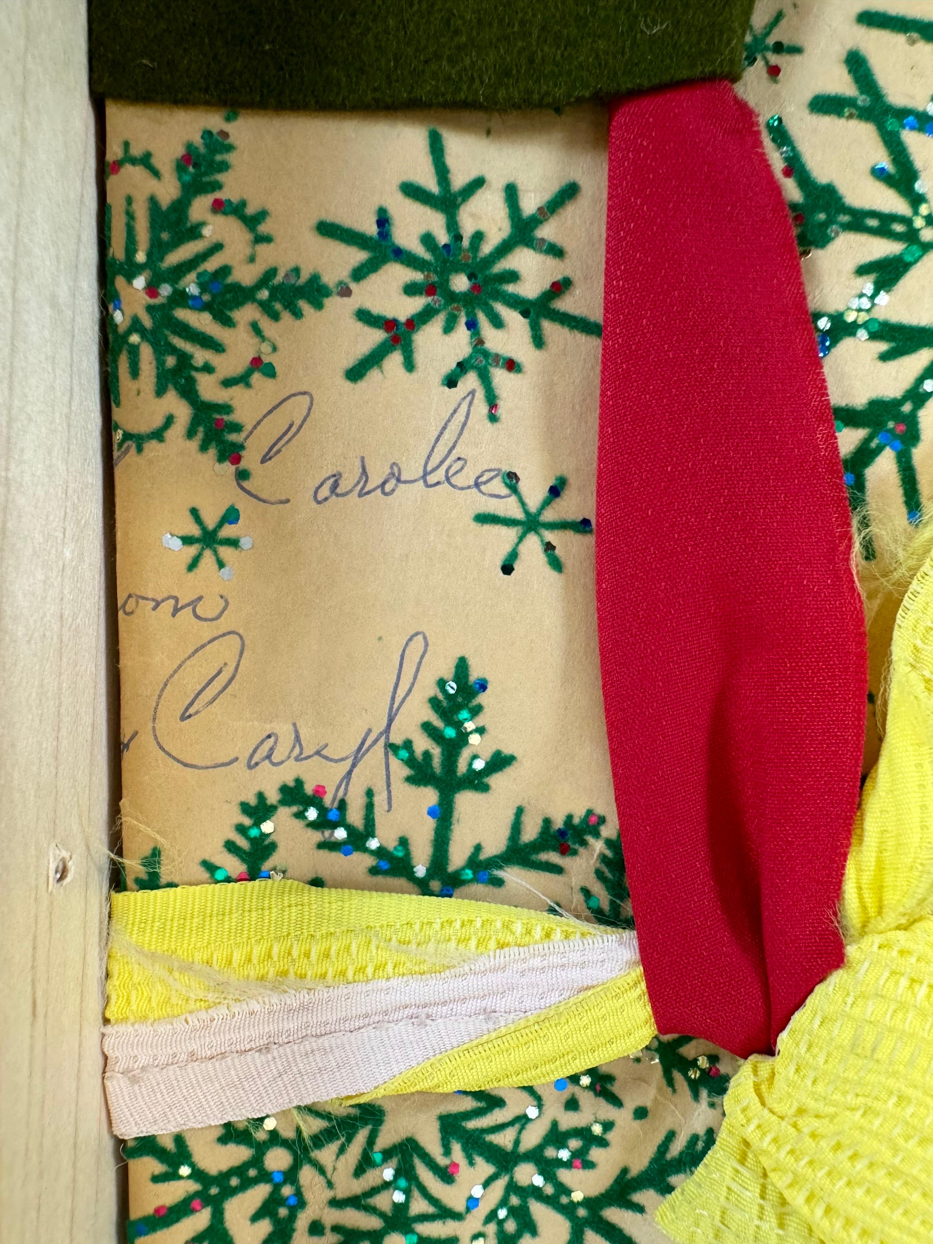 “Untitled, 1966” Feminist Mixed Media Collage Ribbons Wrapping Paper Film For Sale 4