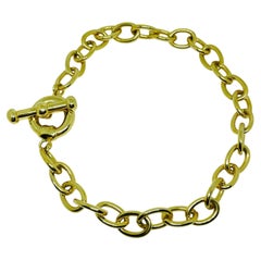 Vintage CAROLEE signed gold tone toggle clasp massive chain designer necklace