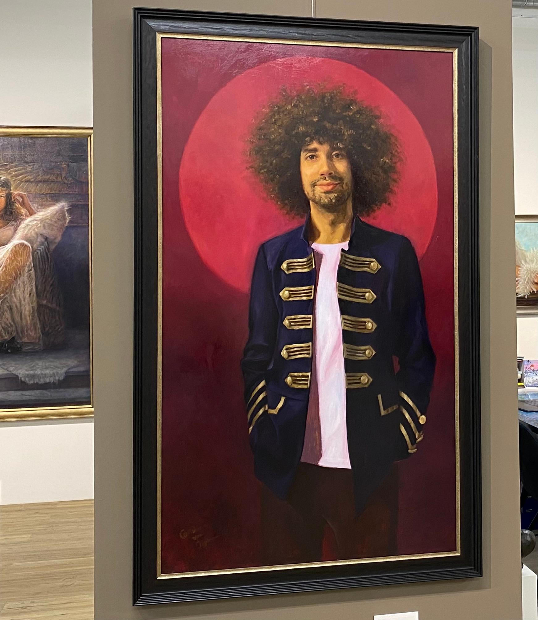 afro painter guy