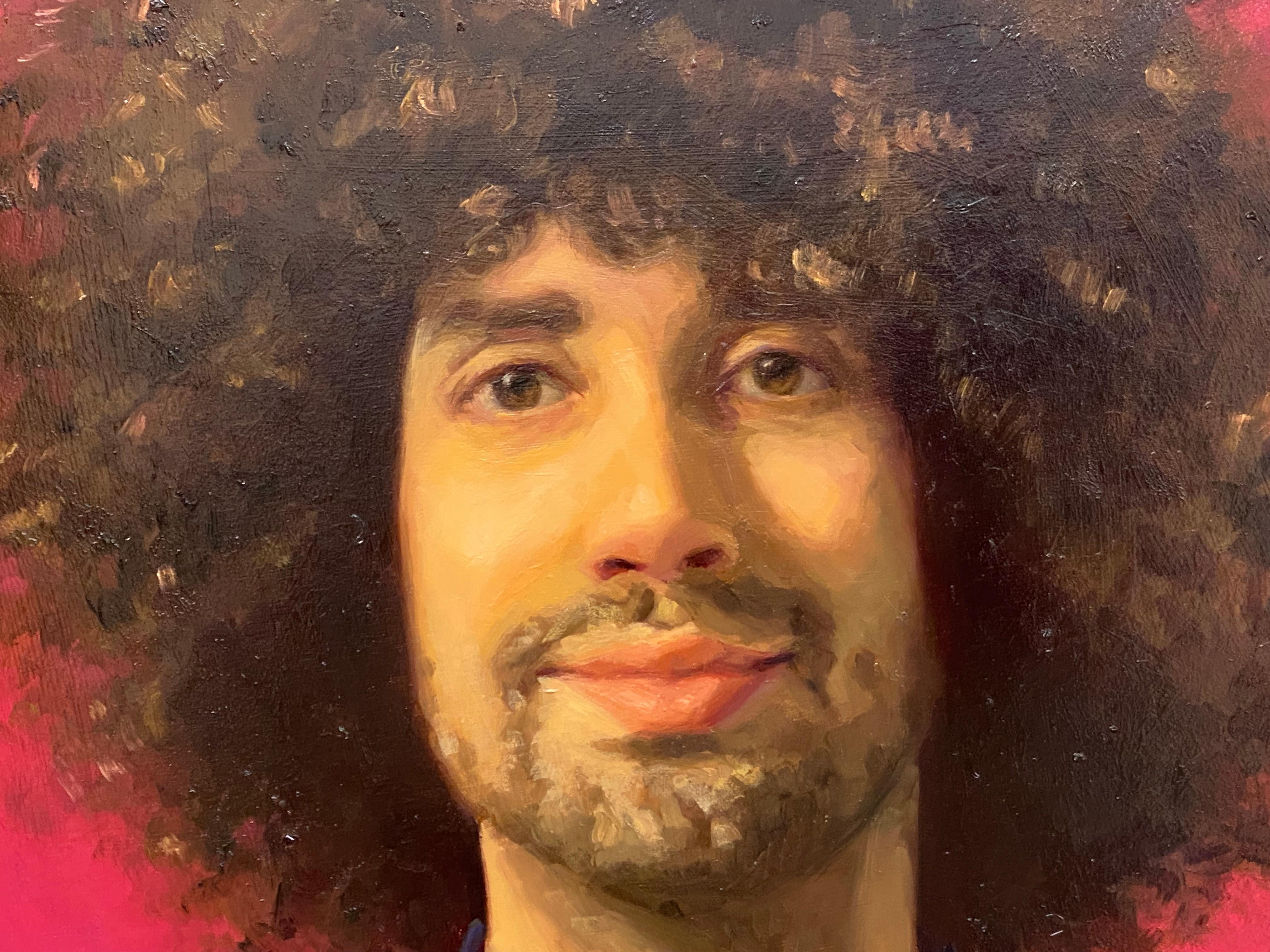 guy with afro that paints