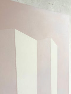 ABSTRACT Forms Painting by Contemporary German Artist Carolin Kreutzer new  Pink