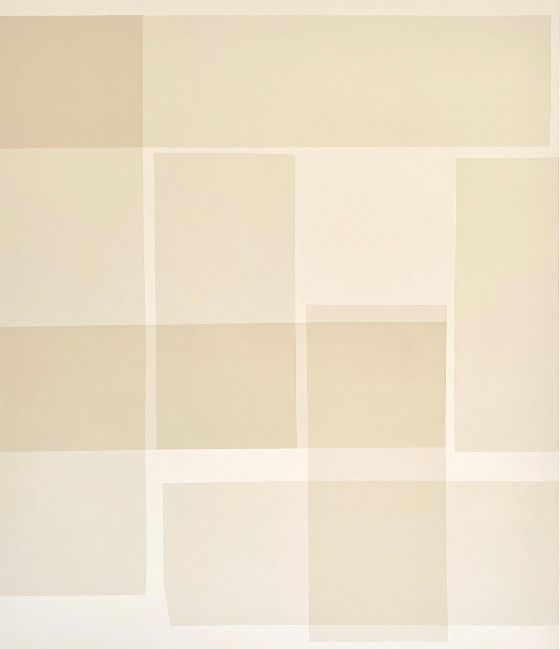 ABSTRACT Geometria Opera d'arte contemporanea dell'artista tedesca Caroline Kreutzer 2024 - Abstract Painting Bianco di Carolin Kreutzer