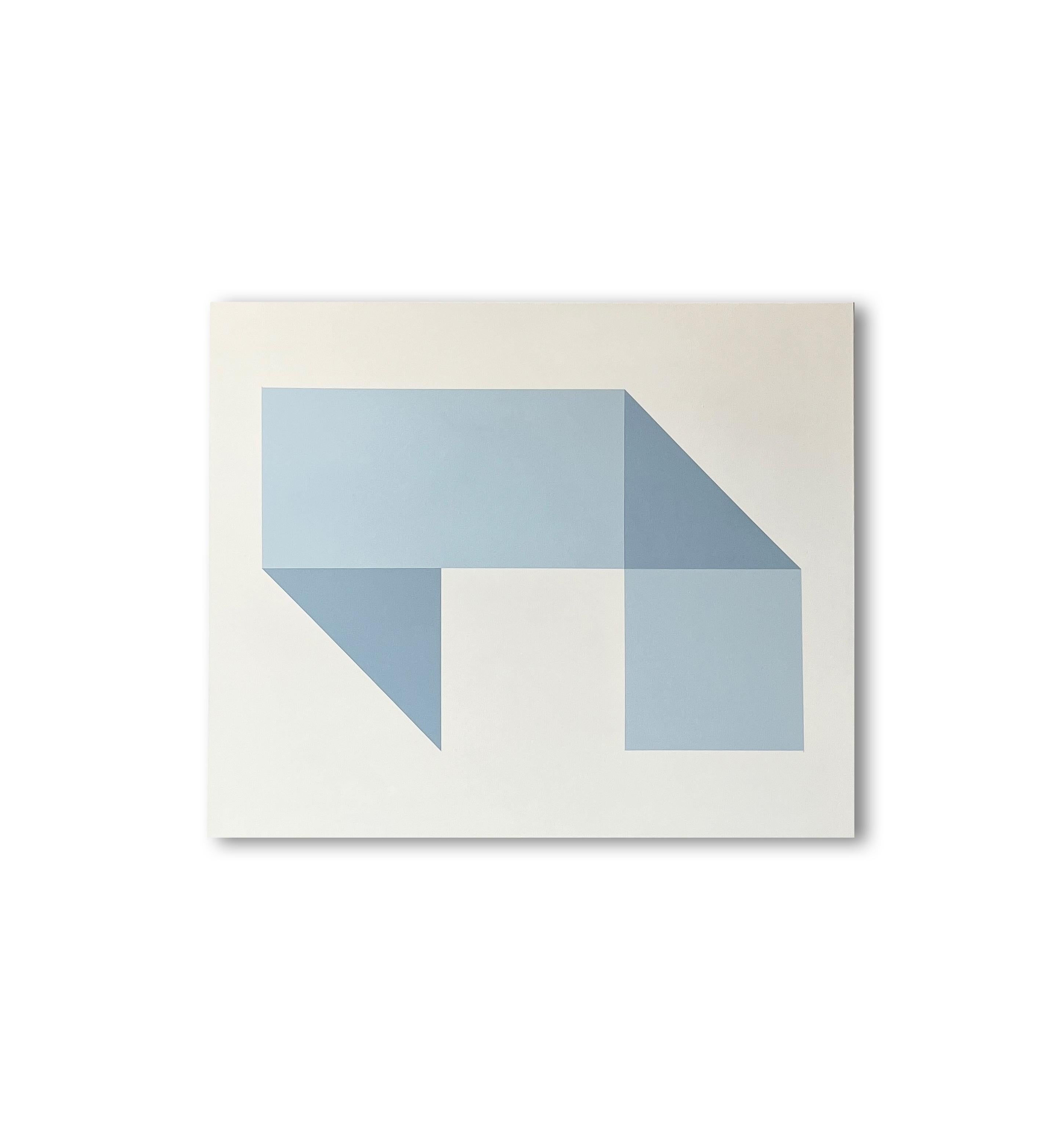 RESUMEN Geometría Azul Pintura Artista alemana contemporánea Carolin Kreutzer en venta 3