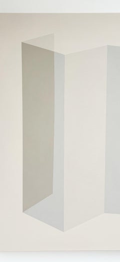 ABSTRACT Geometry Grey Painting dell'artista tedesca contemporanea Caroline Kreutzer