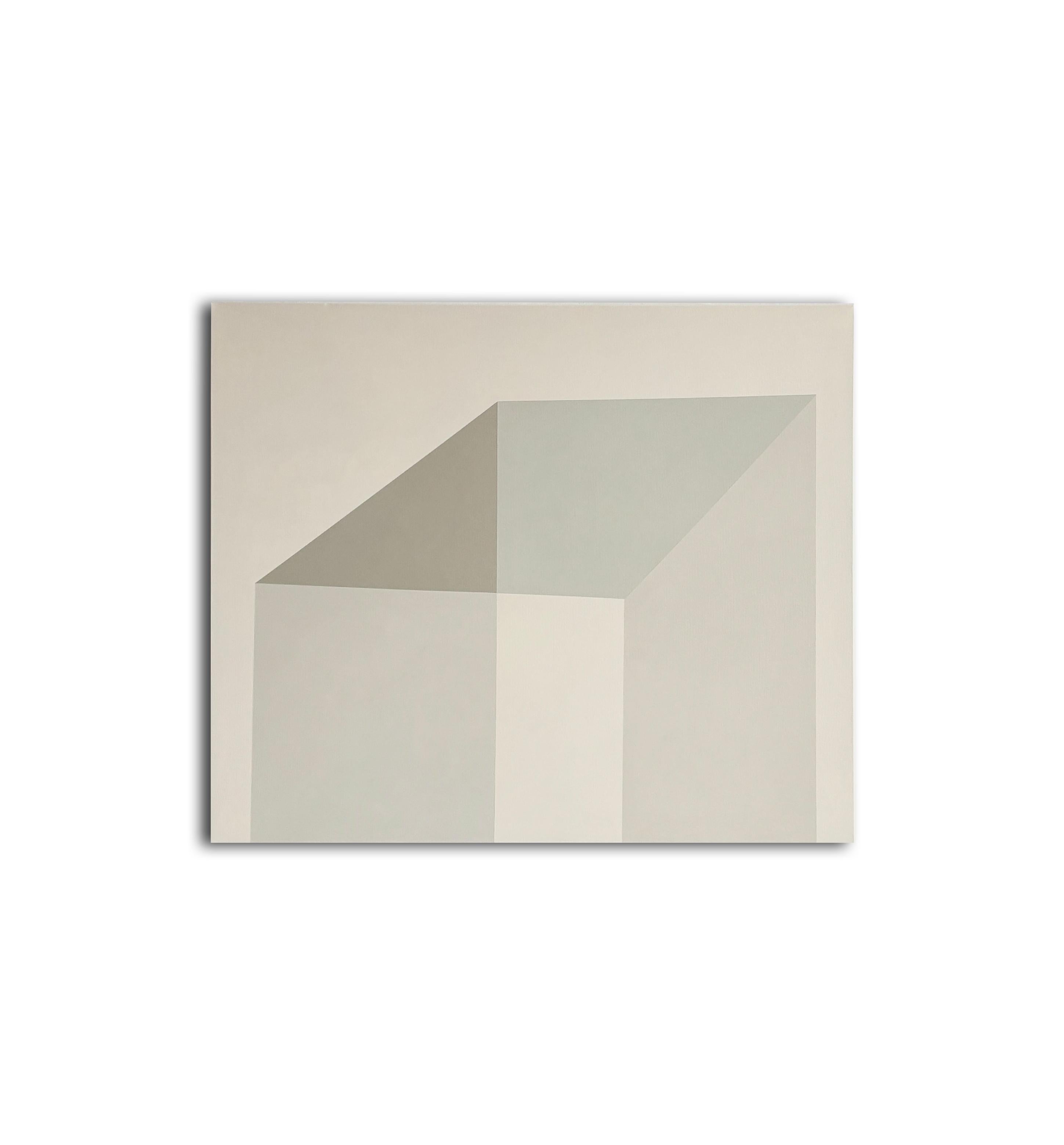 ABSTRACT Geometrie Graue Malerei der zeitgenössischen deutschen Künstlerin Carolin Kreutzer im Angebot 2
