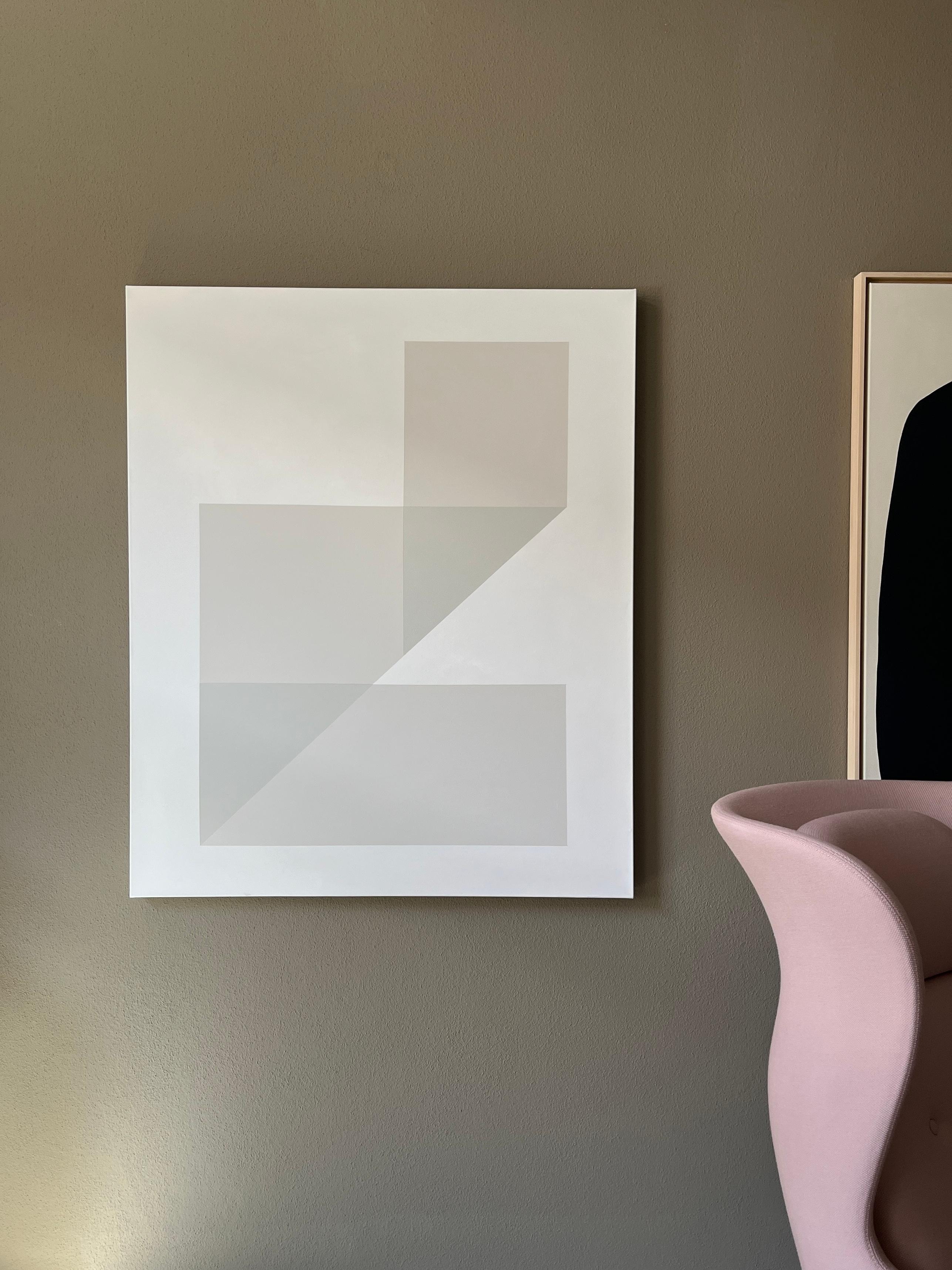 ABSTRACT Geometrie Graue Malerei der zeitgenössischen deutschen Künstlerin Carolin Kreutzer im Angebot 5