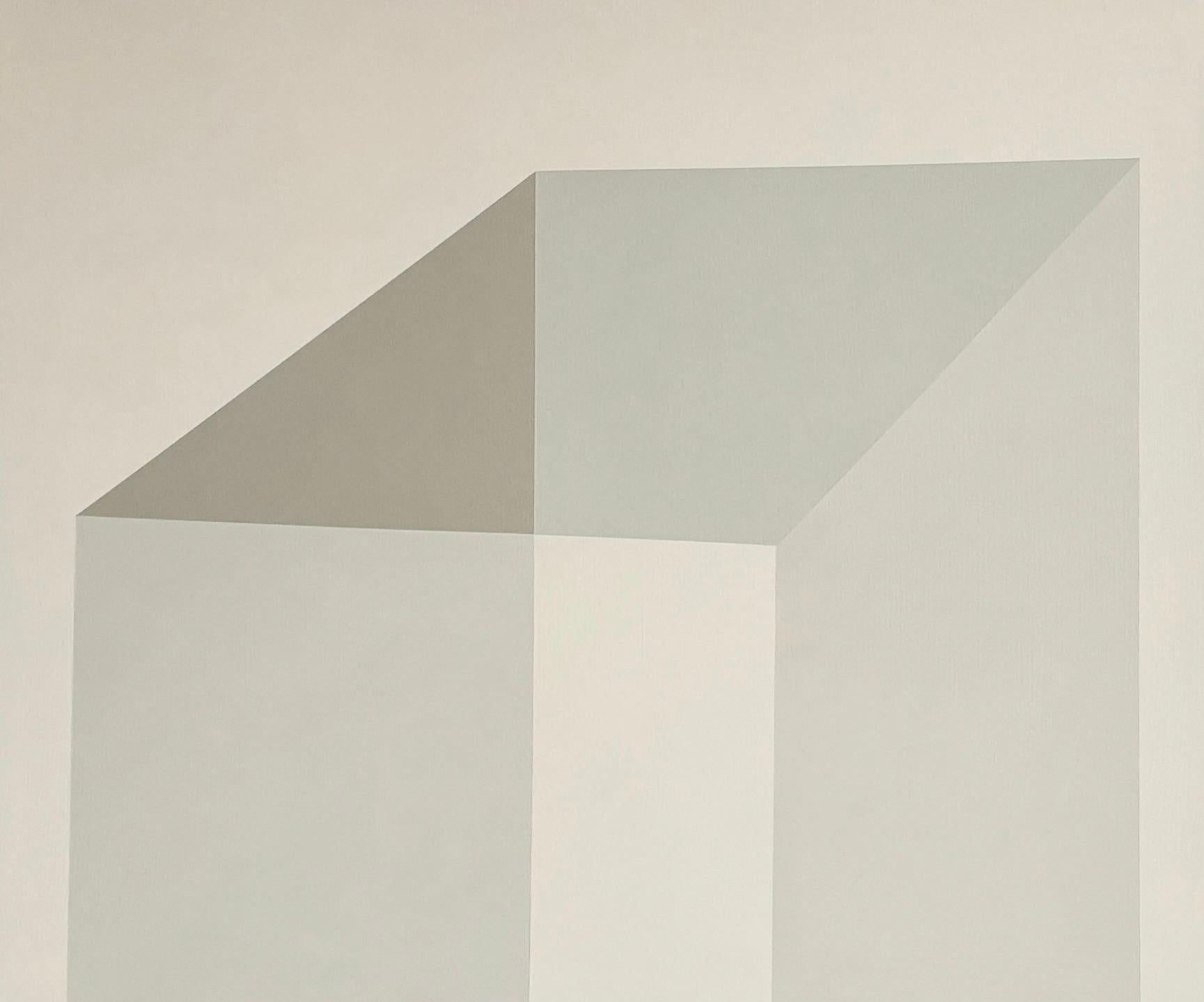 ABSTRACT Geometry Grey Painting dell'artista tedesca contemporanea Caroline Kreutzer