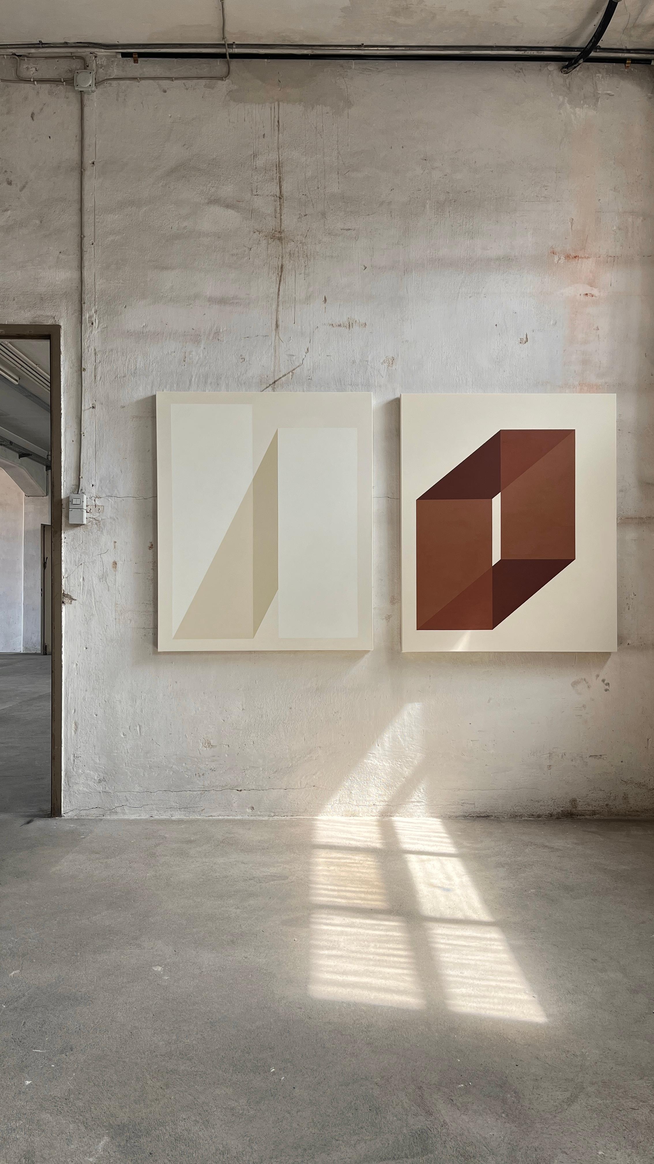 ABSTRACT Geometría Pintura de la artista alemana contemporánea Carolin Kreutzer en venta 5