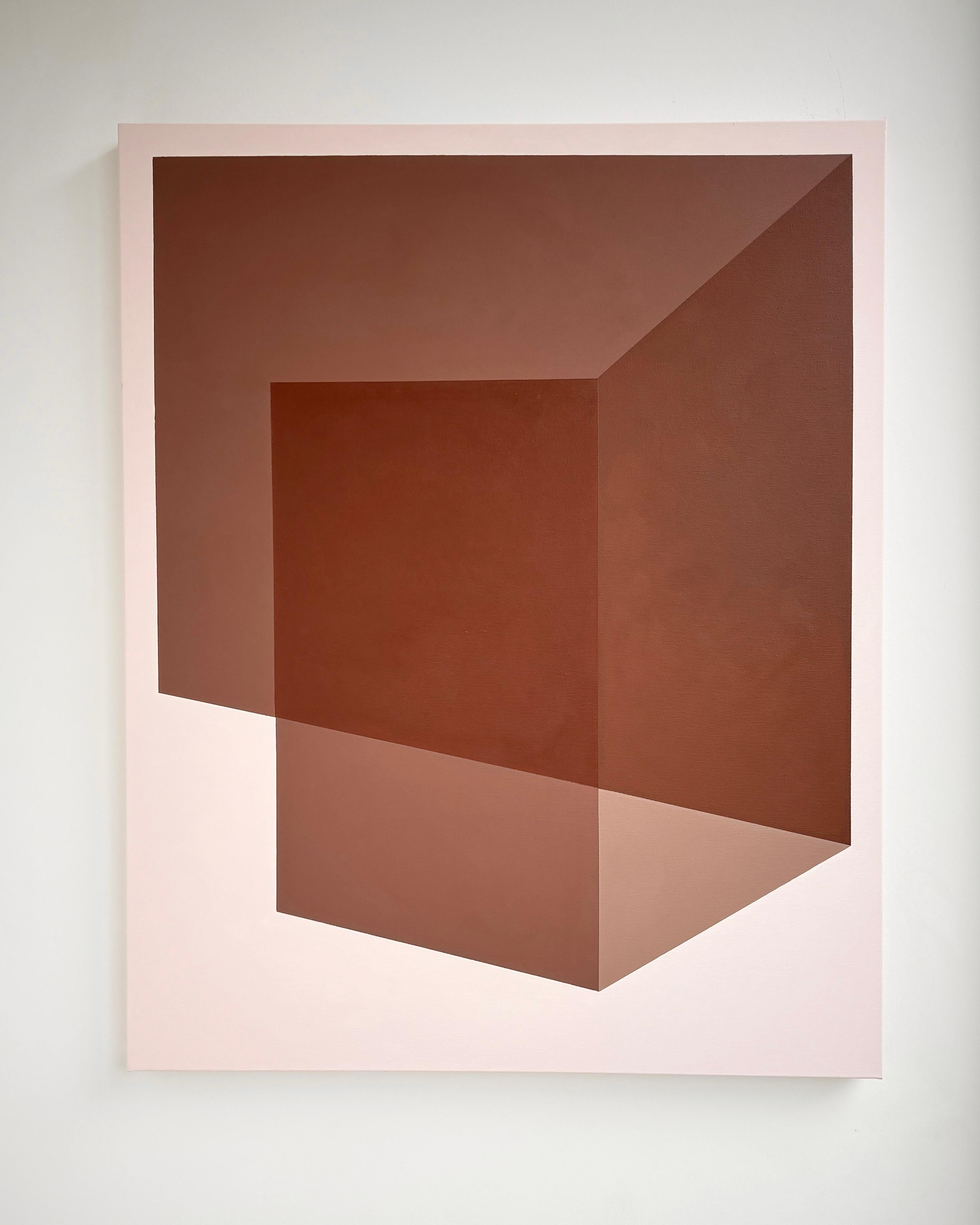 ABSTRACT Geometrische Malerei der zeitgenössischen deutschen Künstlerin Carolin Kreutzer