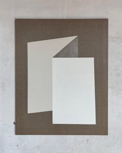 ABSTRACT Géométrie Blanc Peinture Contemporaine Allemande Carolin Kreutzer