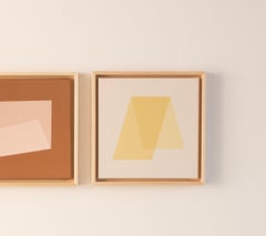 Geometric Abstract Triptych in Earth Tones, Carolin Kreutzer Contemporary Artist