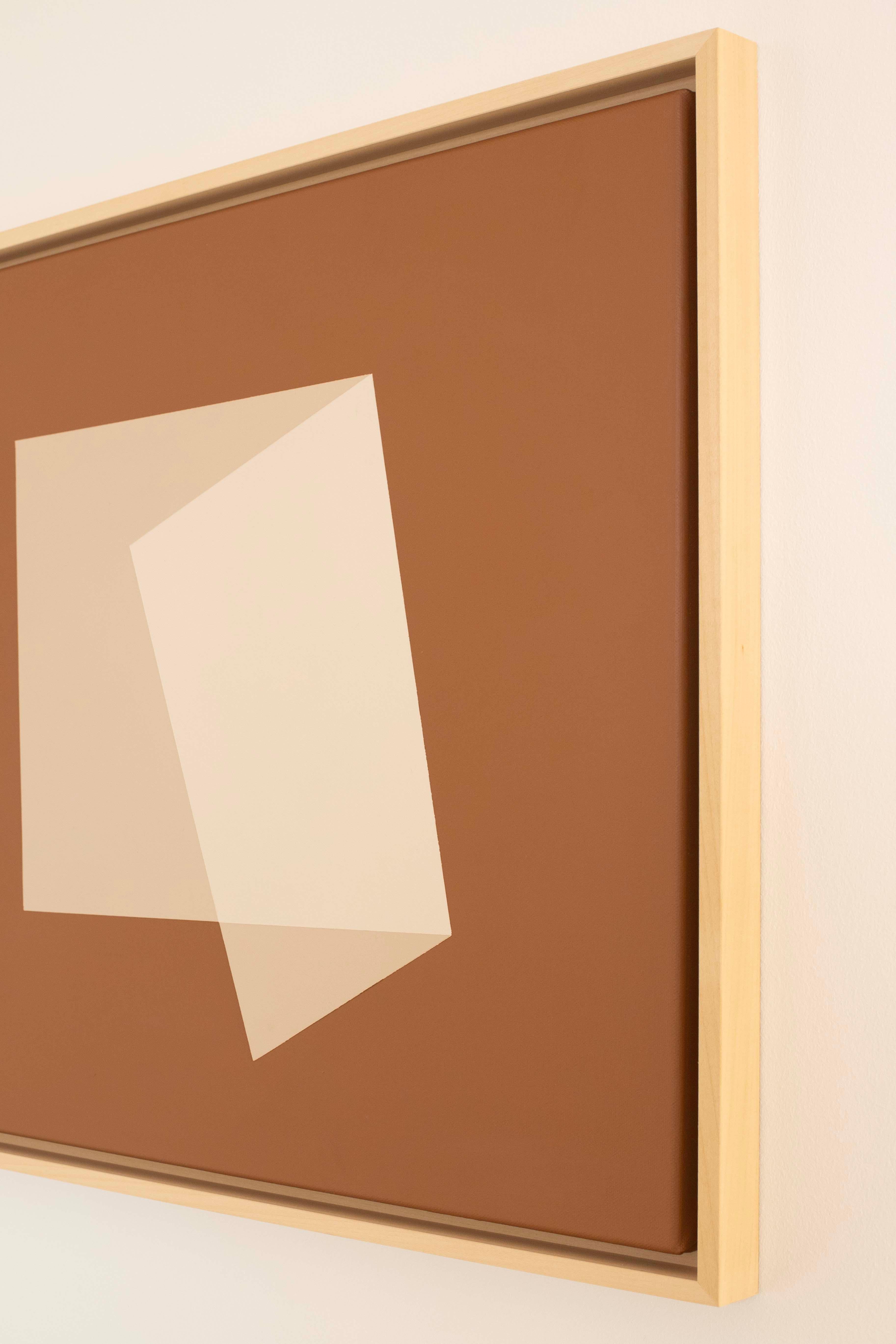 Minimalistisches geometrisches abstraktes Gemälde in Erdtönen von Carolin Kreutzer im Angebot 1