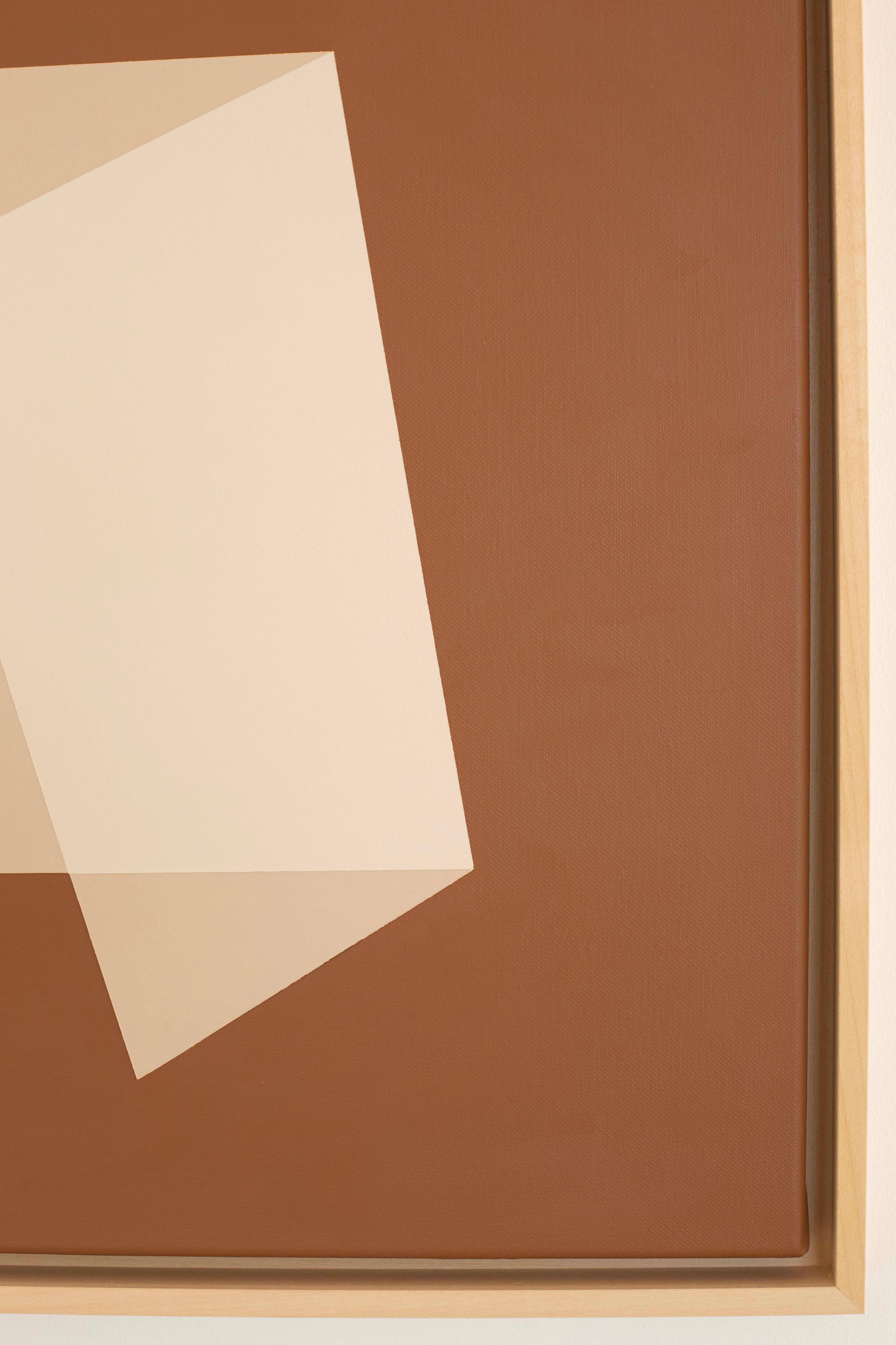 Minimalistisches geometrisches abstraktes Gemälde in Erdtönen von Carolin Kreutzer im Angebot 2