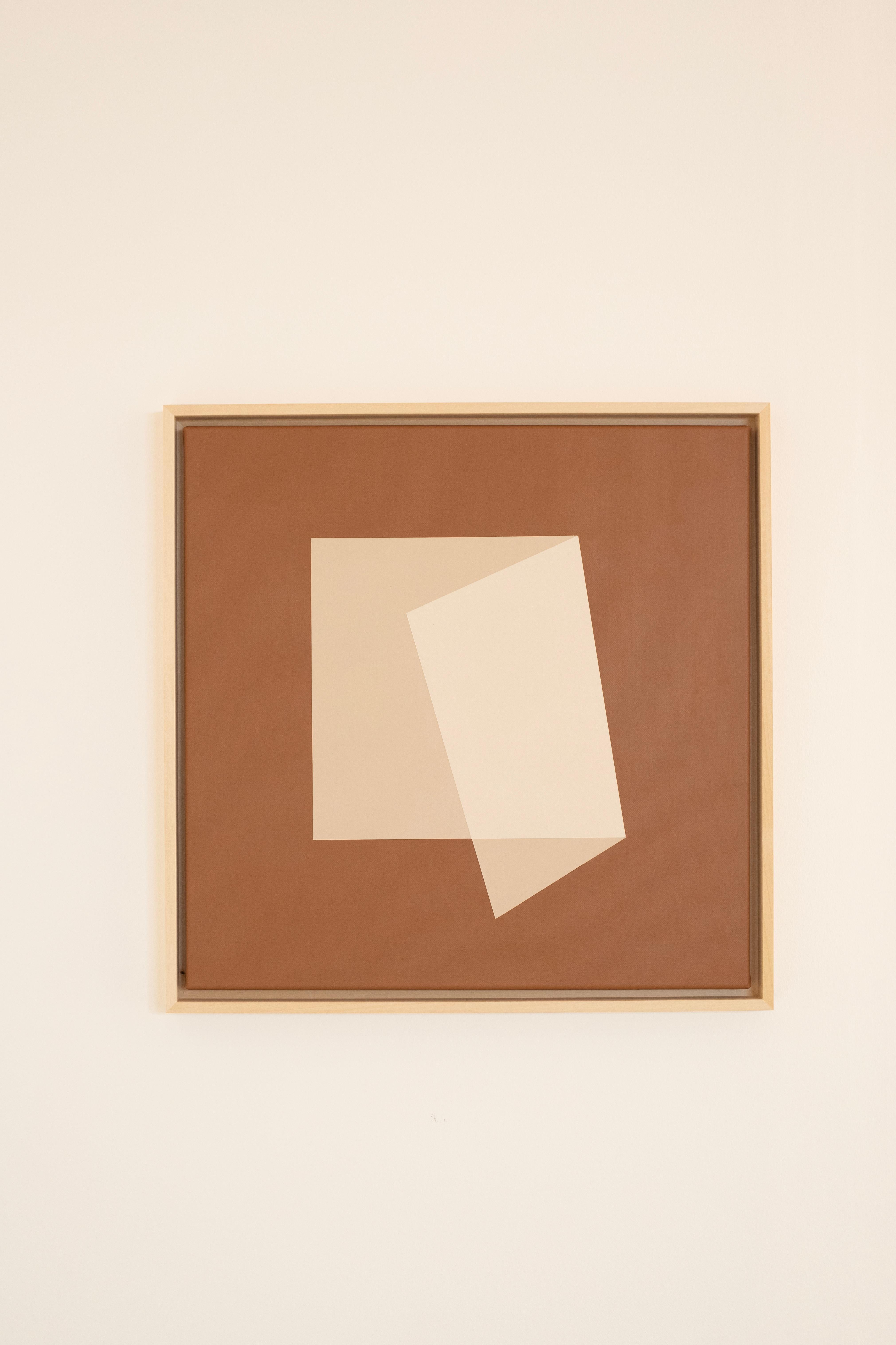 Minimalistisches geometrisches abstraktes Gemälde in Erdtönen von Carolin Kreutzer im Angebot 4