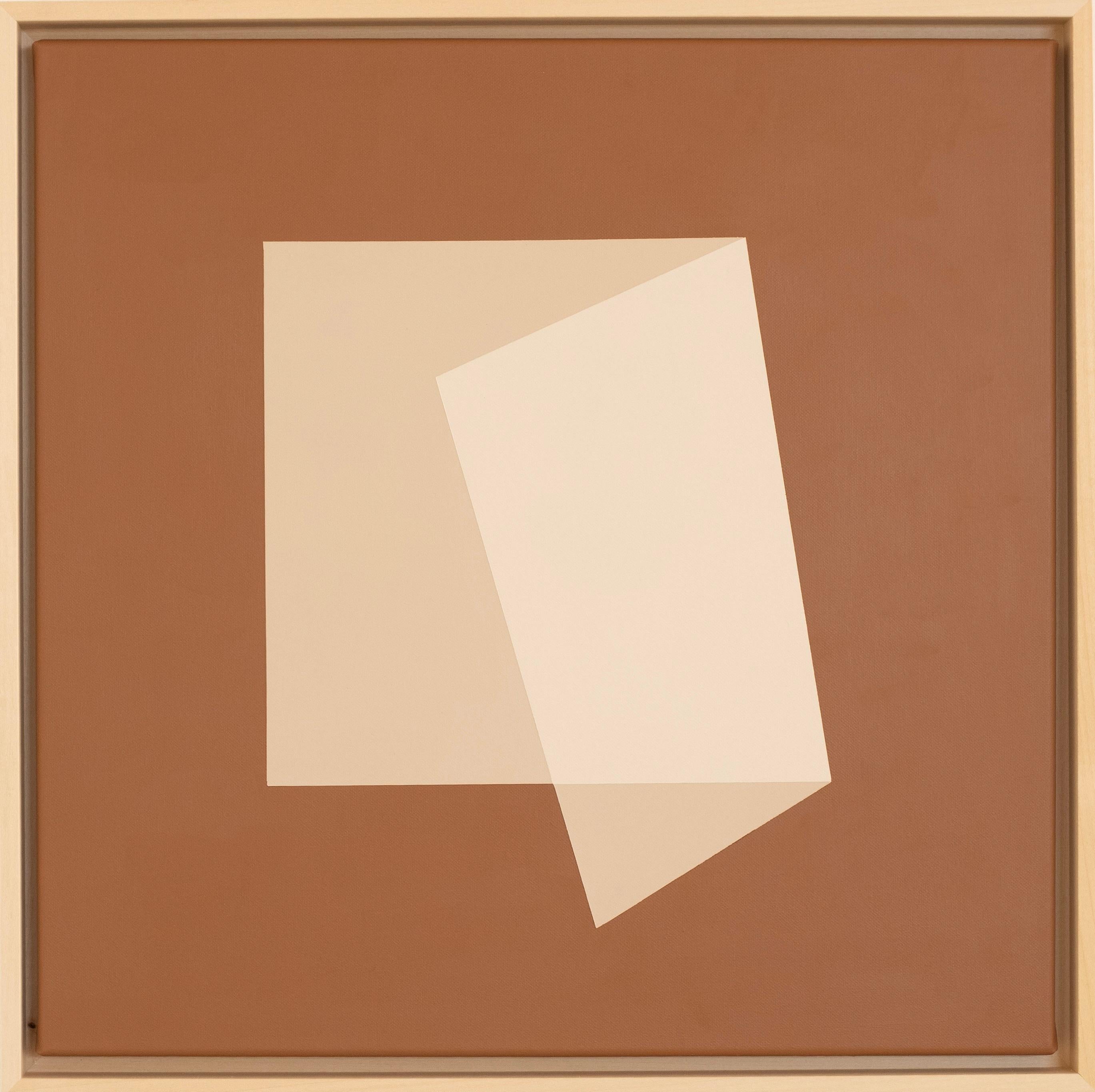 Minimalist Geometric Abstract Painting in Earth Tones by Carolin Kreutzer