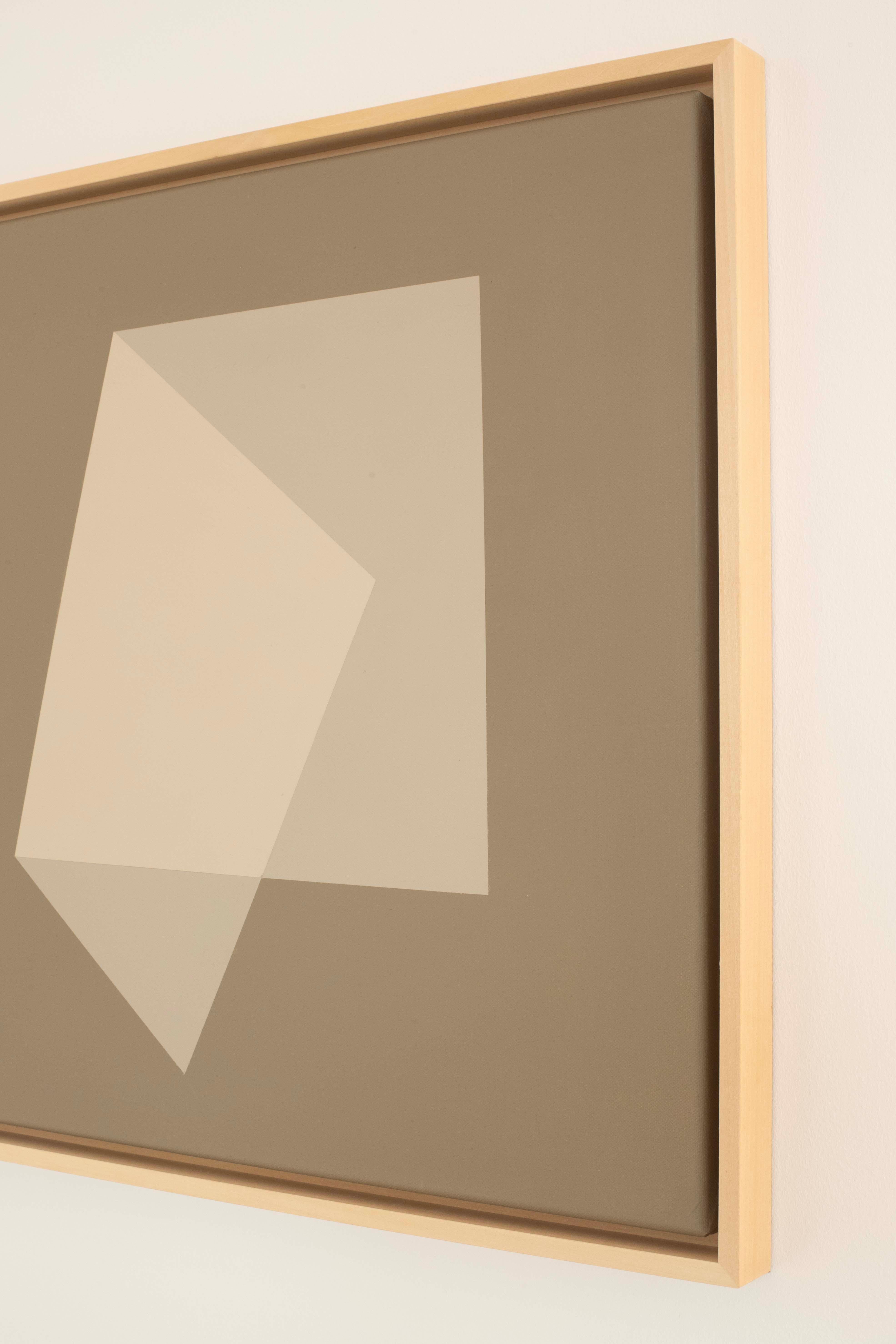 Minimalistisches geometrisches abstraktes Gemälde in grauen Erdtönen von Carolin Kreutzer im Angebot 2